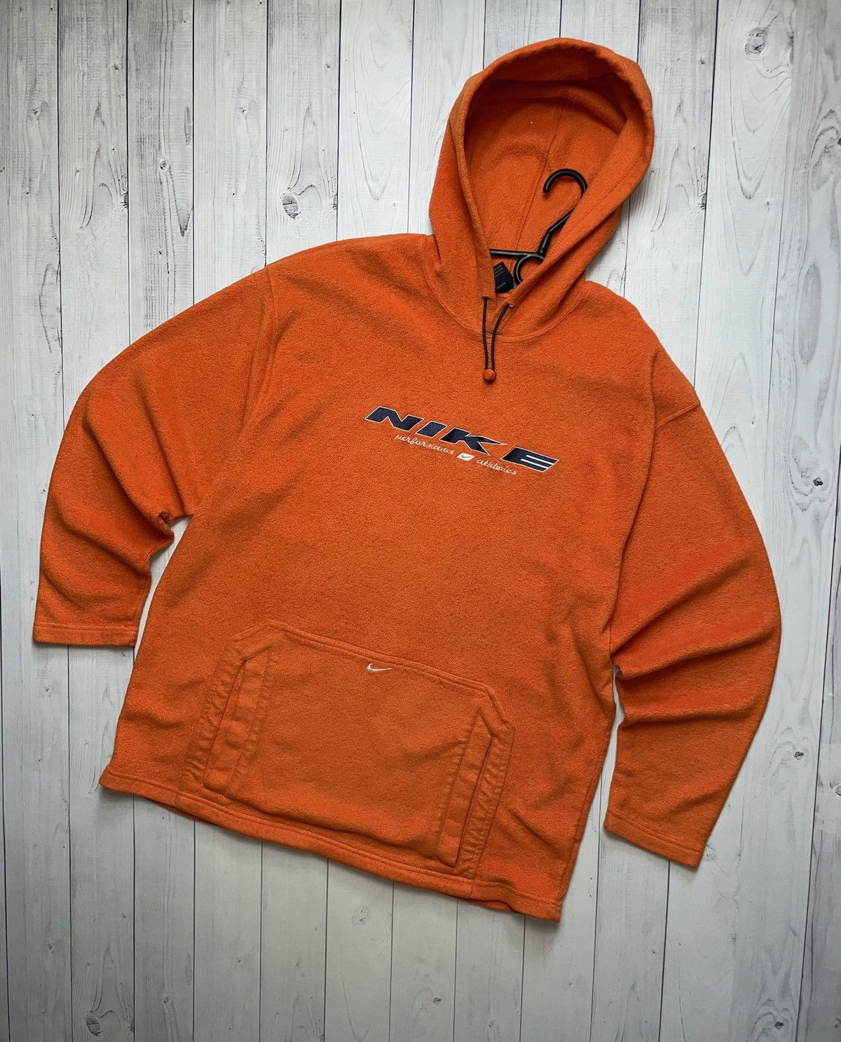 Vintage Nike Orange fleece hoodie size XL very rare