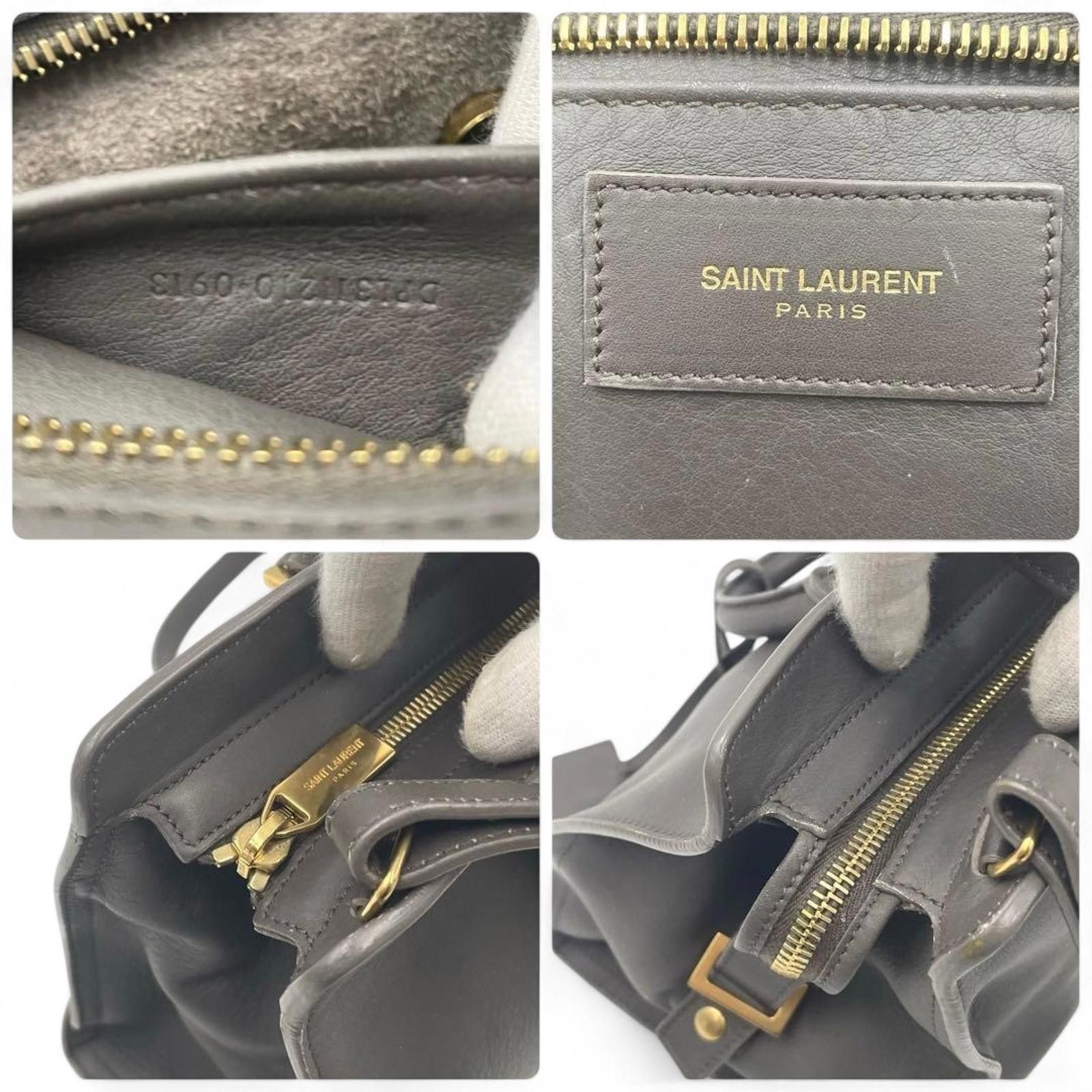 Saint Laurent Paris Saint Laurent - Black Leather Handbag Gold Hardware Size ONE SIZE - 7 Thumbnail