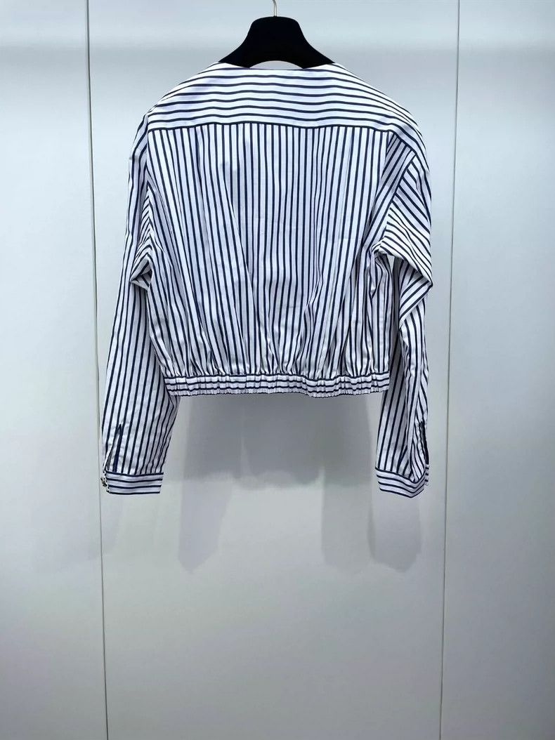 Chanel Chanel 22S blue and white striped double-breasted jacket 25 Size XXS / US 00 / IT 34 - 2 Thumbnail