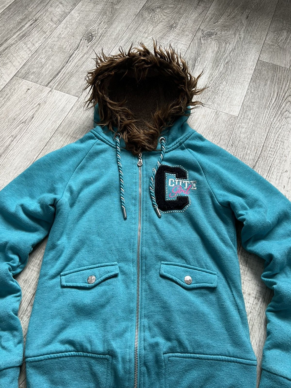 Hysteric Glamour Crazy Cute Y2k Hysteric Glamour Faux Fur Zip Hoodie LGB 00s Size S / US 4 / IT 40 - 4 Thumbnail