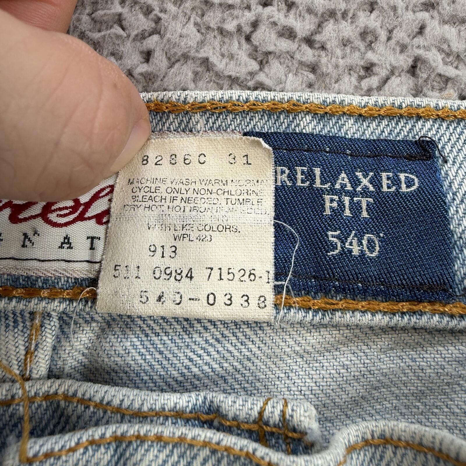 Levi's Levis 540 Jeans Mens 40x27 Relaxed Fit Light Wash Baggy Size US 40 / EU 56 - 7 Thumbnail