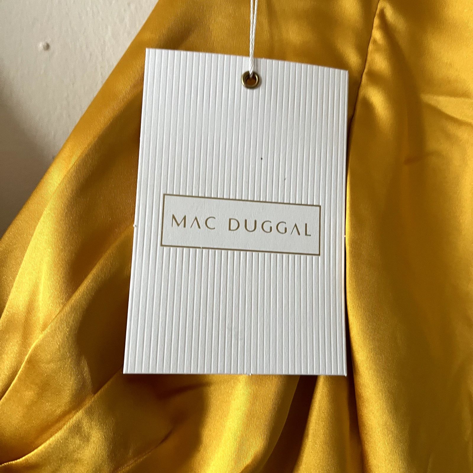 MACH & MACH Mac Duggal Satin A-line gown maxi dress marigold size 6 UB Size M / US 6-8 / IT 42-44 - 5 Thumbnail