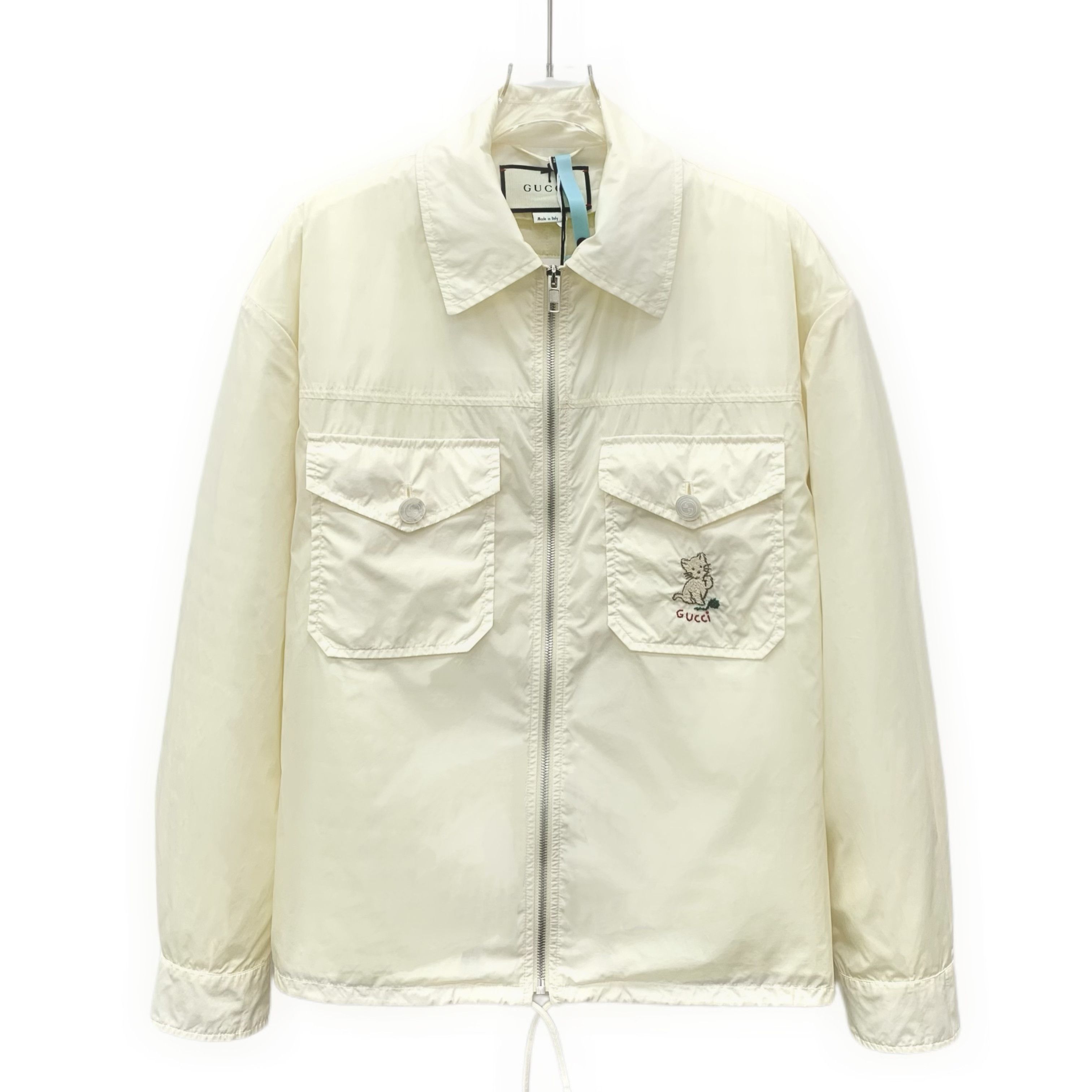 Gucci Gucci Cat Embroidered Jacket Beige (40) Size US XXS / EU 40 - 1 Thumbnail