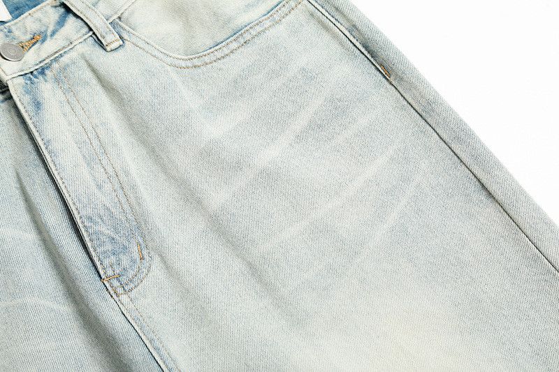 Jean American street washed distressed wide-leg scimitar jeans Size US 32 / EU 48 - 4 Thumbnail