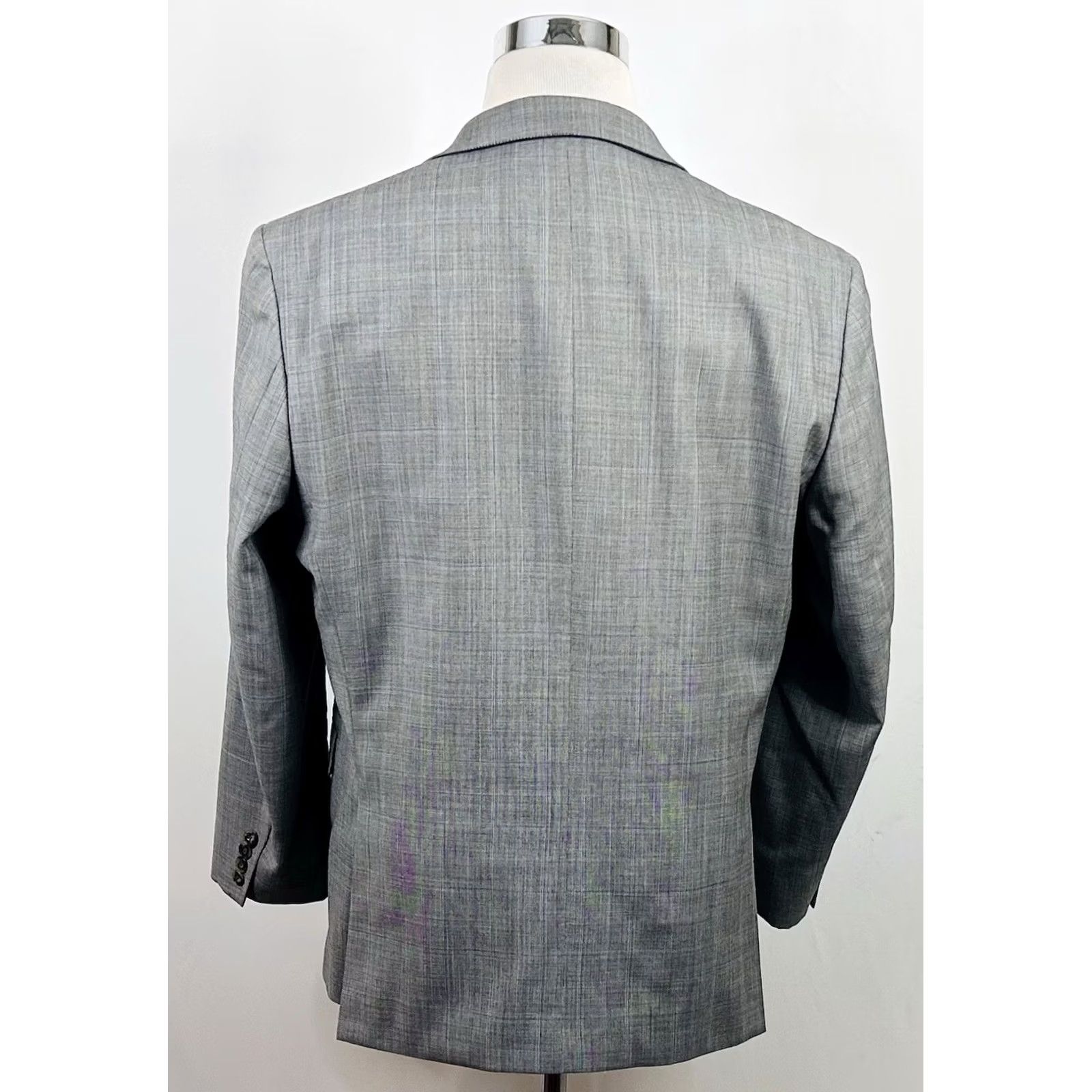 Jos. A. Bank Jos A Bank Suit 44R Slim Gray Plaid 100% Wool Two Button Vented Flat Front Mens Size 38R - 6 Thumbnail