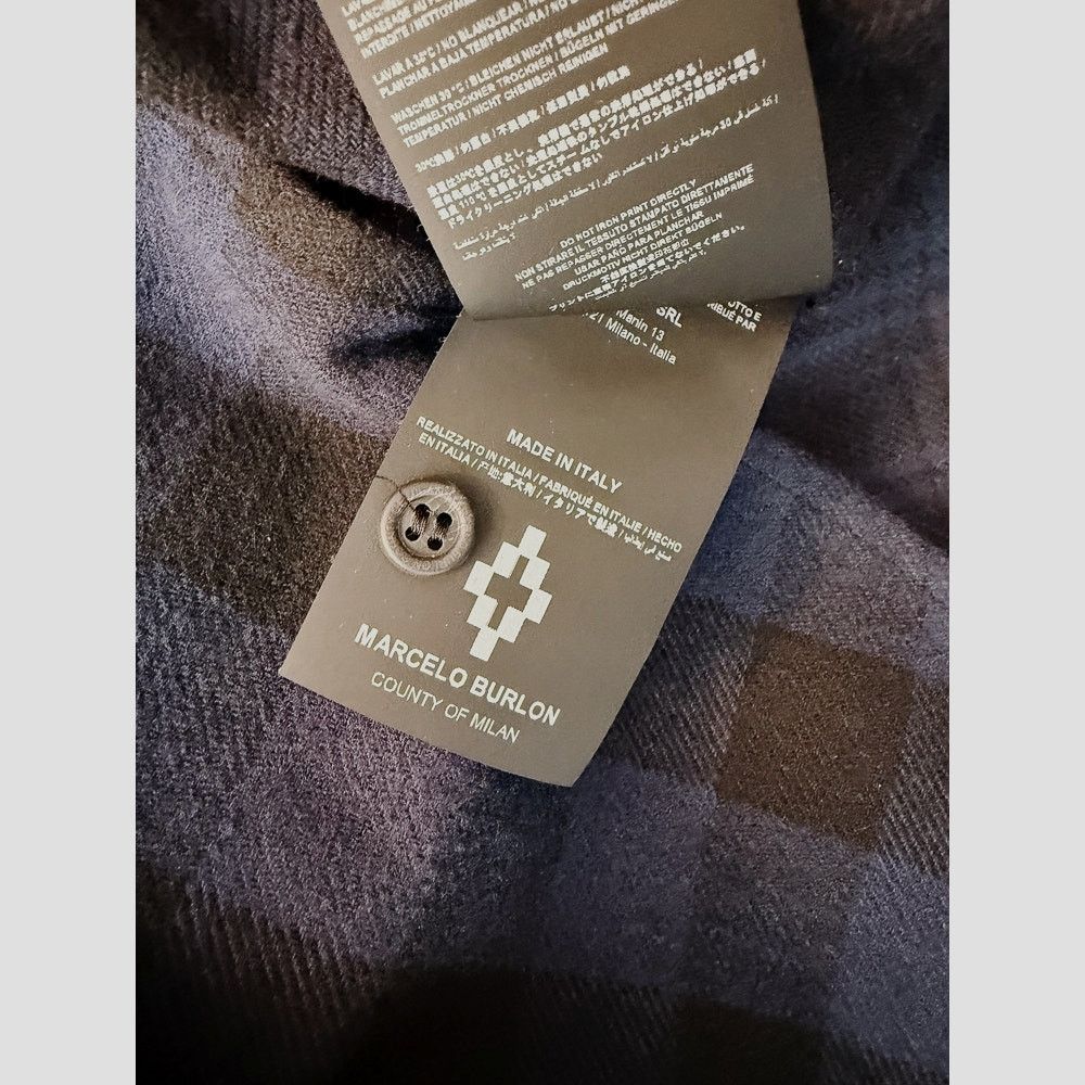 Marcelo Burlon Marcelo Burlon Milan Never Sleep Flannel Shirt M $455 Crop Size M / US 6-8 / IT 42-44 - 6 Thumbnail