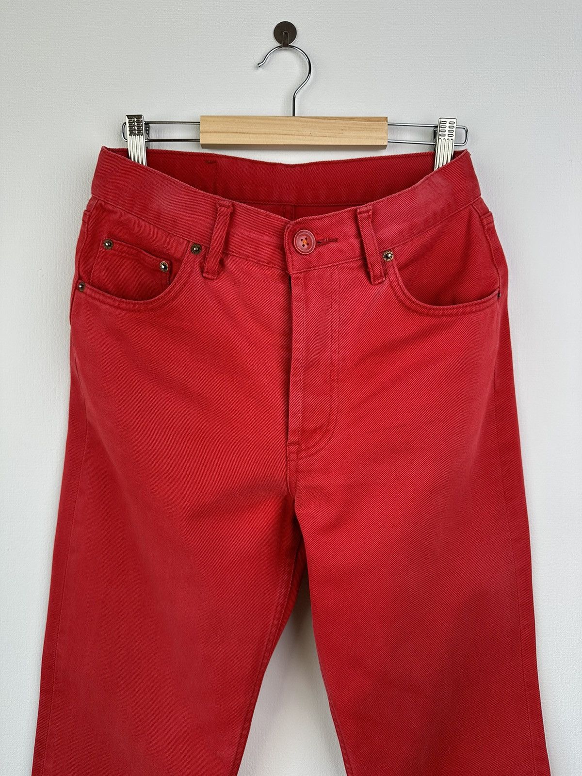 Levi's made in USA 🇺🇸 LEVIS 501 Vintage Red Denim Pants Size US 29 - 6 Thumbnail
