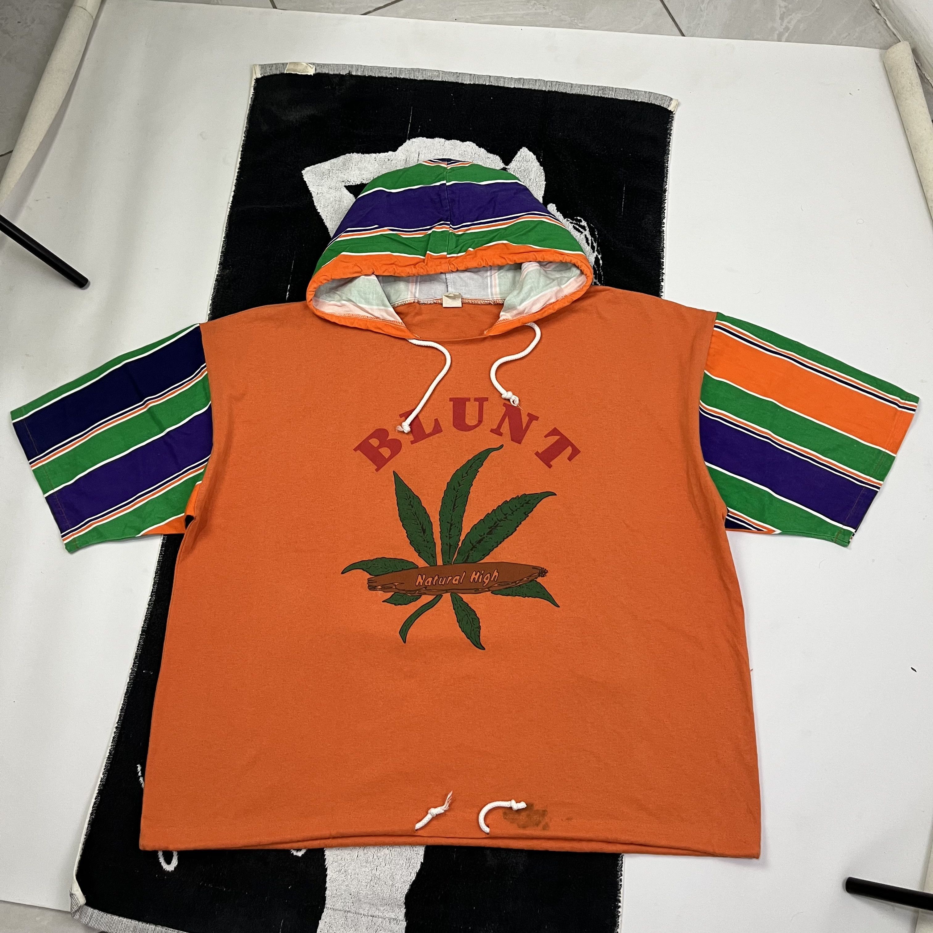 Blunt Rasta short sleeve hoodie bob marley