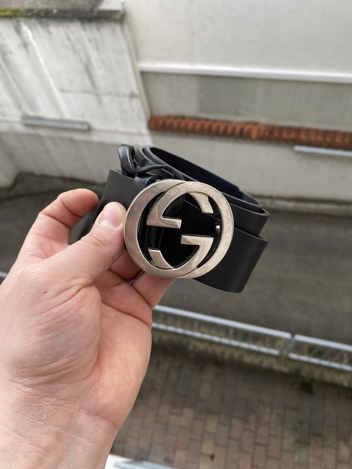 Gucci Leather belt Gucci Black men’s Size ONE SIZE - 2 Thumbnail