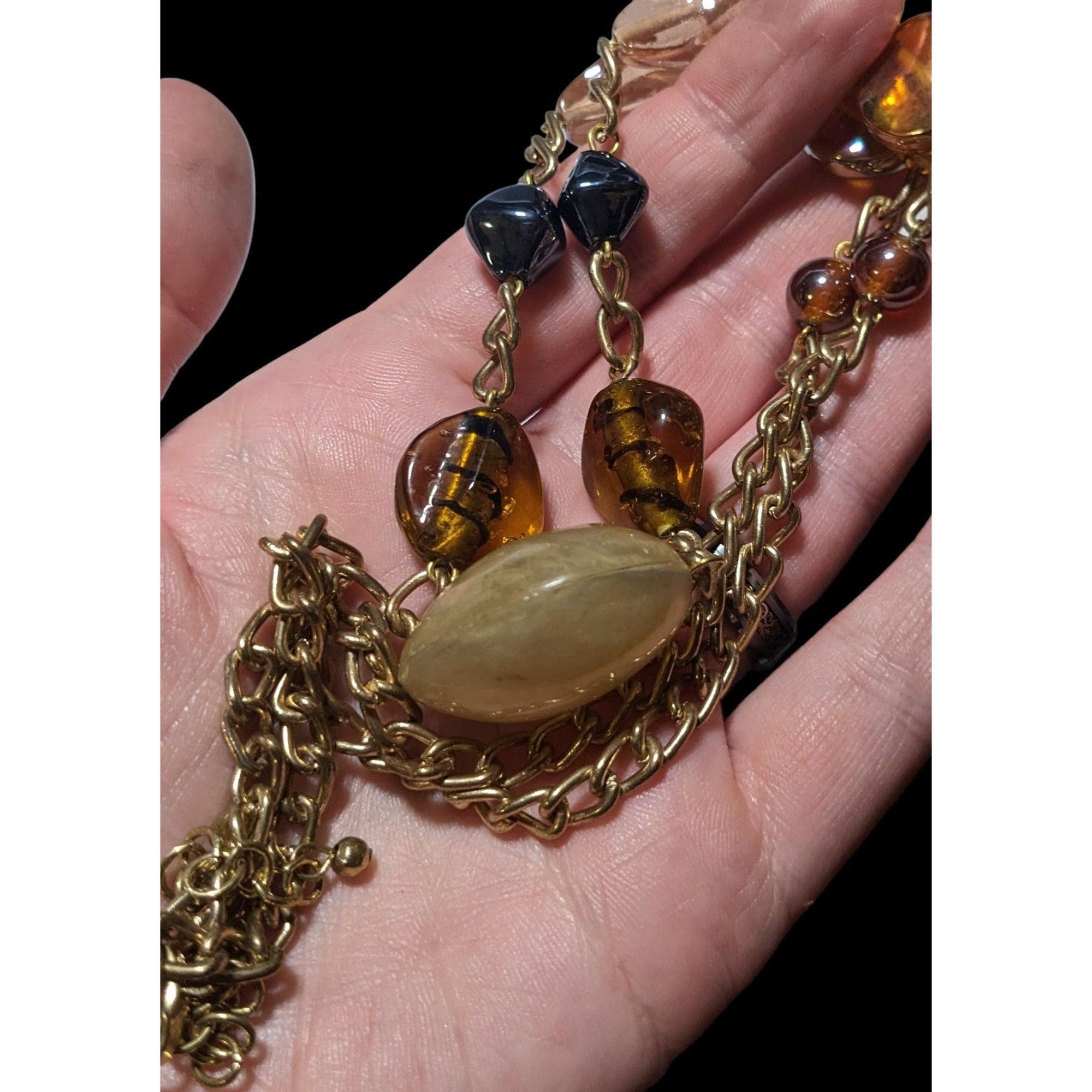 Other Rainbow Glass Beaded Statement Necklace Size ONE SIZE - 4 Thumbnail