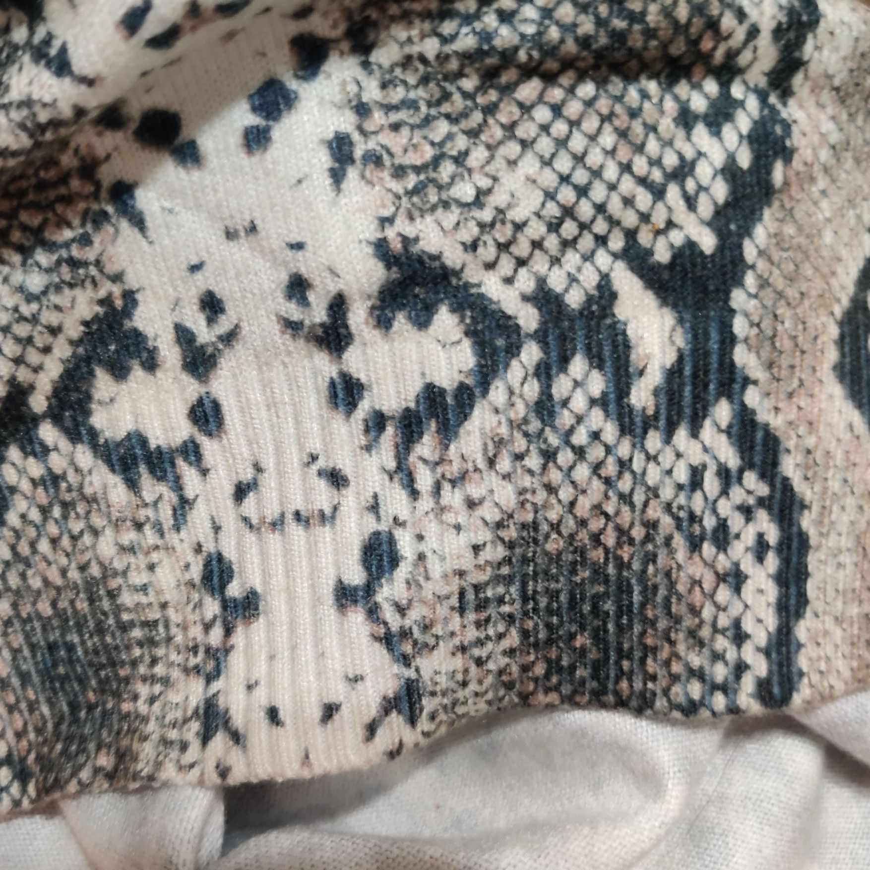 Other Vero Moda S Snakeskin Print Long Sleeve Bodycon Sweater Dres Size S / US 4 / IT 40 - 5 Thumbnail
