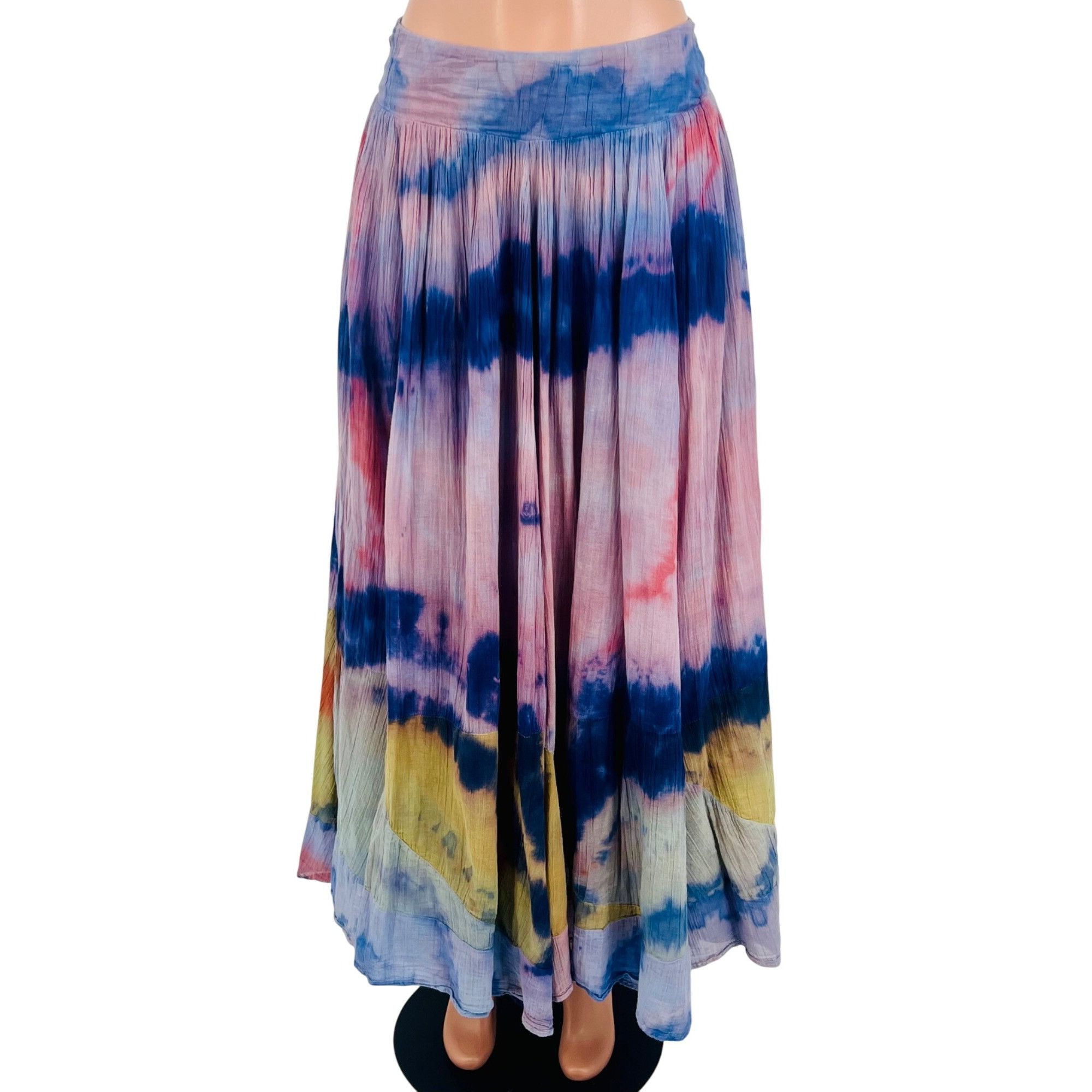 Free People RARE VTG Free People Tie Dye Gauzy Maxi Skirt M | Boho Luxe Size 30" / US 8 / IT 44 - 17 Thumbnail
