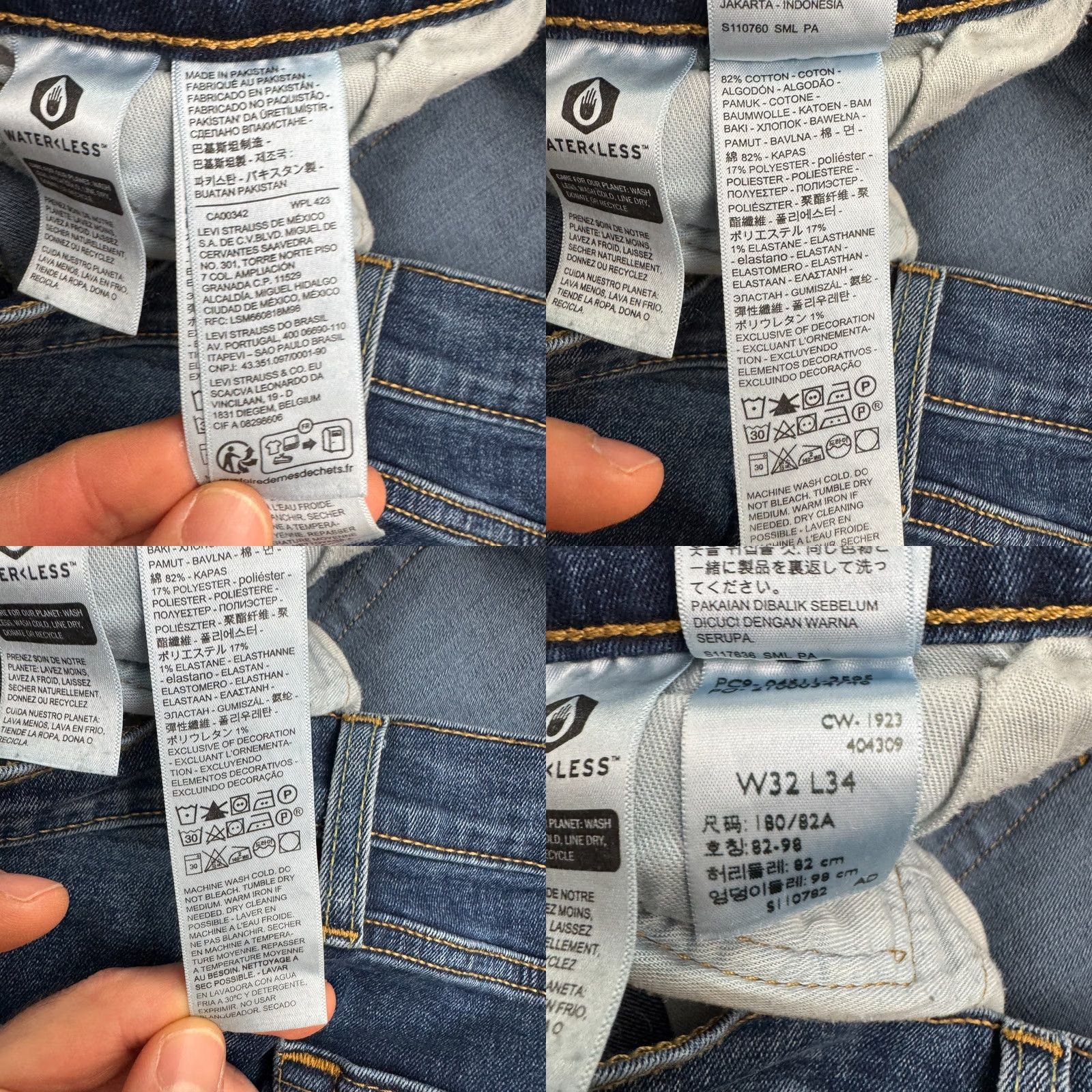 Levi's Levi's 511 Jeans Slim Straight Leg Denim Dark Wash Mens 32x34 Cotton Blend 5-Pocket Logo Vintage No Size US 32 / EU 48 - 8 Thumbnail
