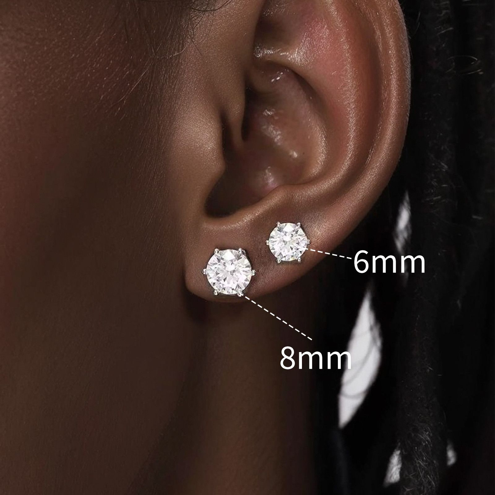 Jewelry × Sterling Silver One pairs Future Earrings Gothic Punk Chrome Jewelry Spike Size ONE SIZE - 2 Thumbnail