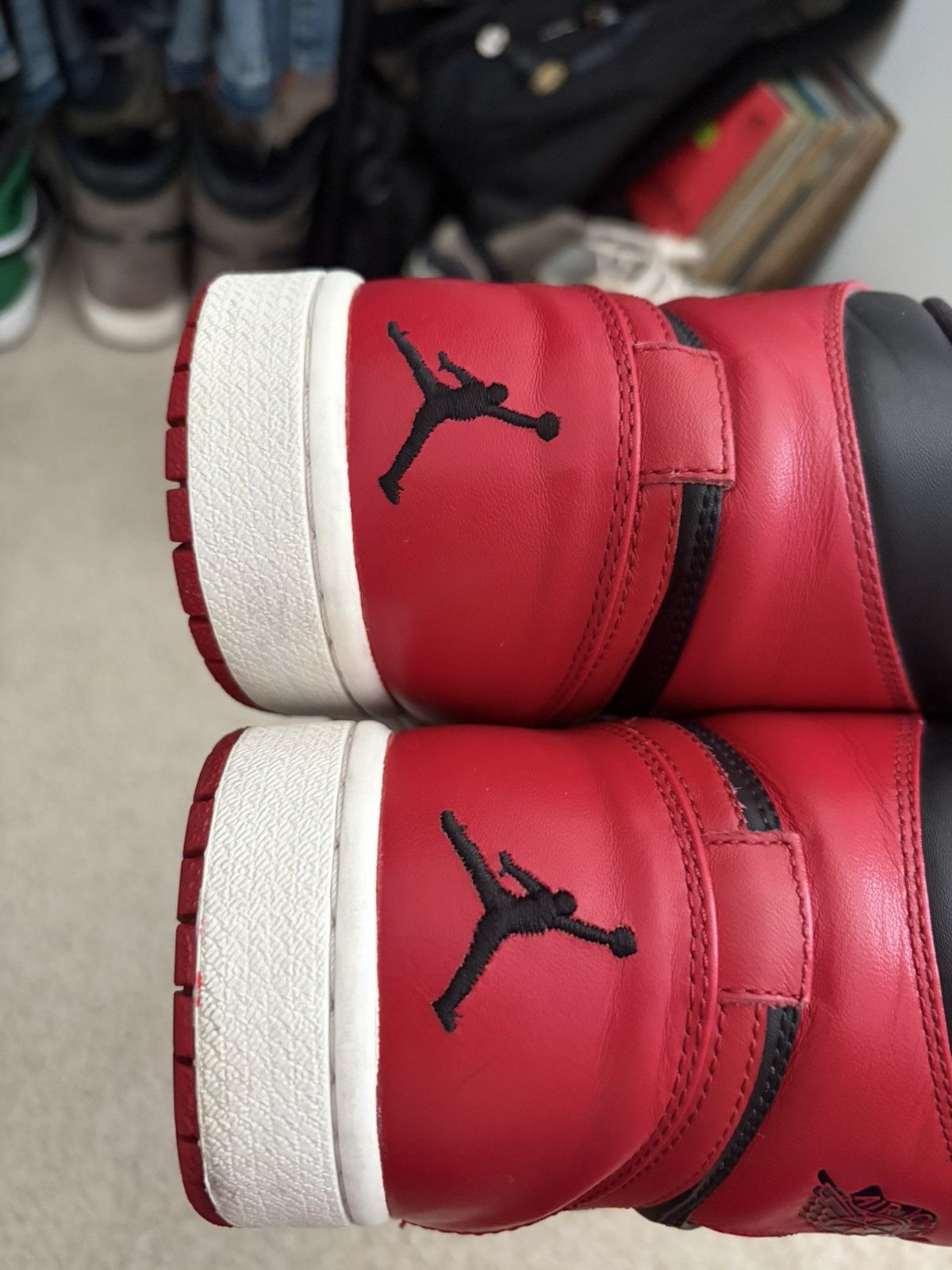 Jordan Brand Air Jordan 1 High Retro DMP Chicago Bulls 2009 Bred VNDS Size US 11 / EU 44 - 8 Thumbnail