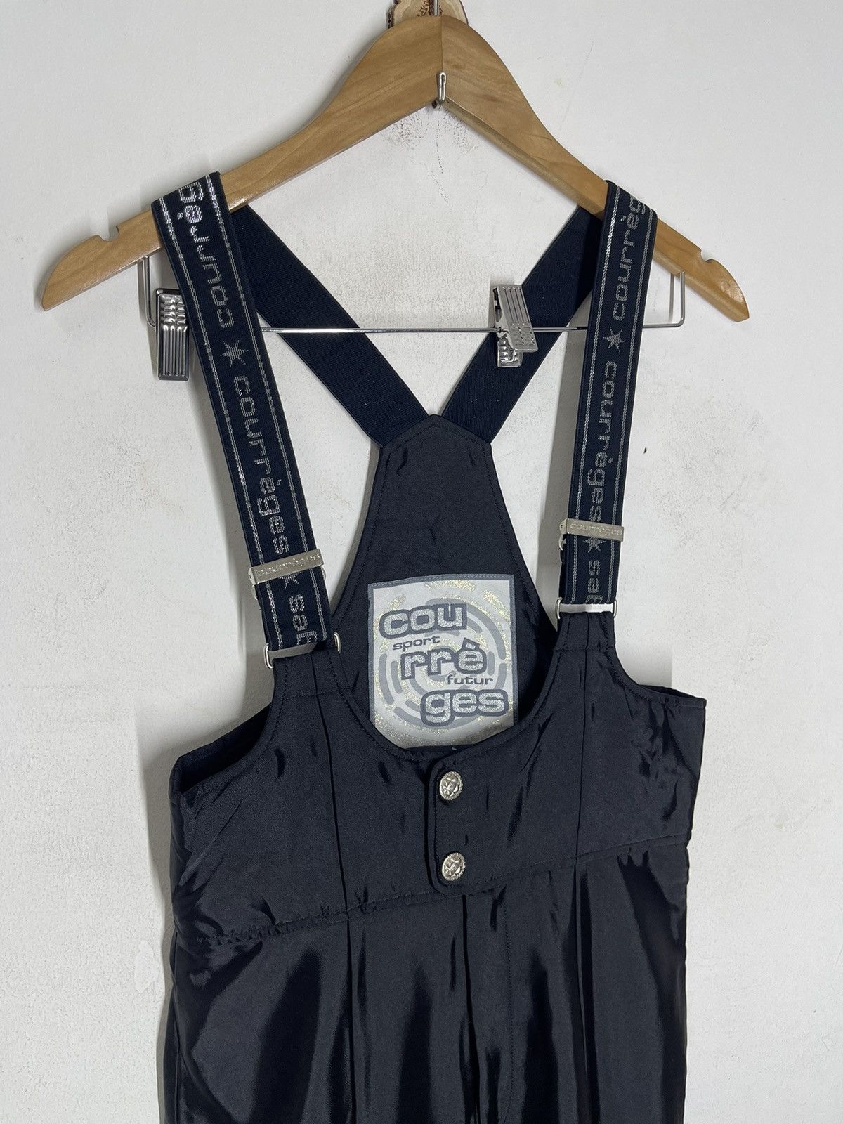 Courreges × Vintage VINTAGE BLACK COURREGES OVERALL SKI STREETWEAR Size US 30 / EU 46 - 4 Thumbnail