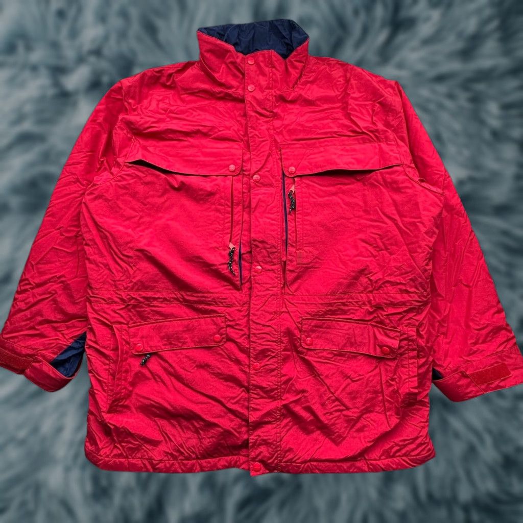 Vintage VINTAGE LL Bean Flannel Plaid Lined Parka Jacket Mens 2XL Red Pockets Red Green Coat, Overcoat, Long, Polyester, Zip, Casual, Travel, 80s 90s Mens Size US XXL / EU 58 / 5 - 1 Thumbnail