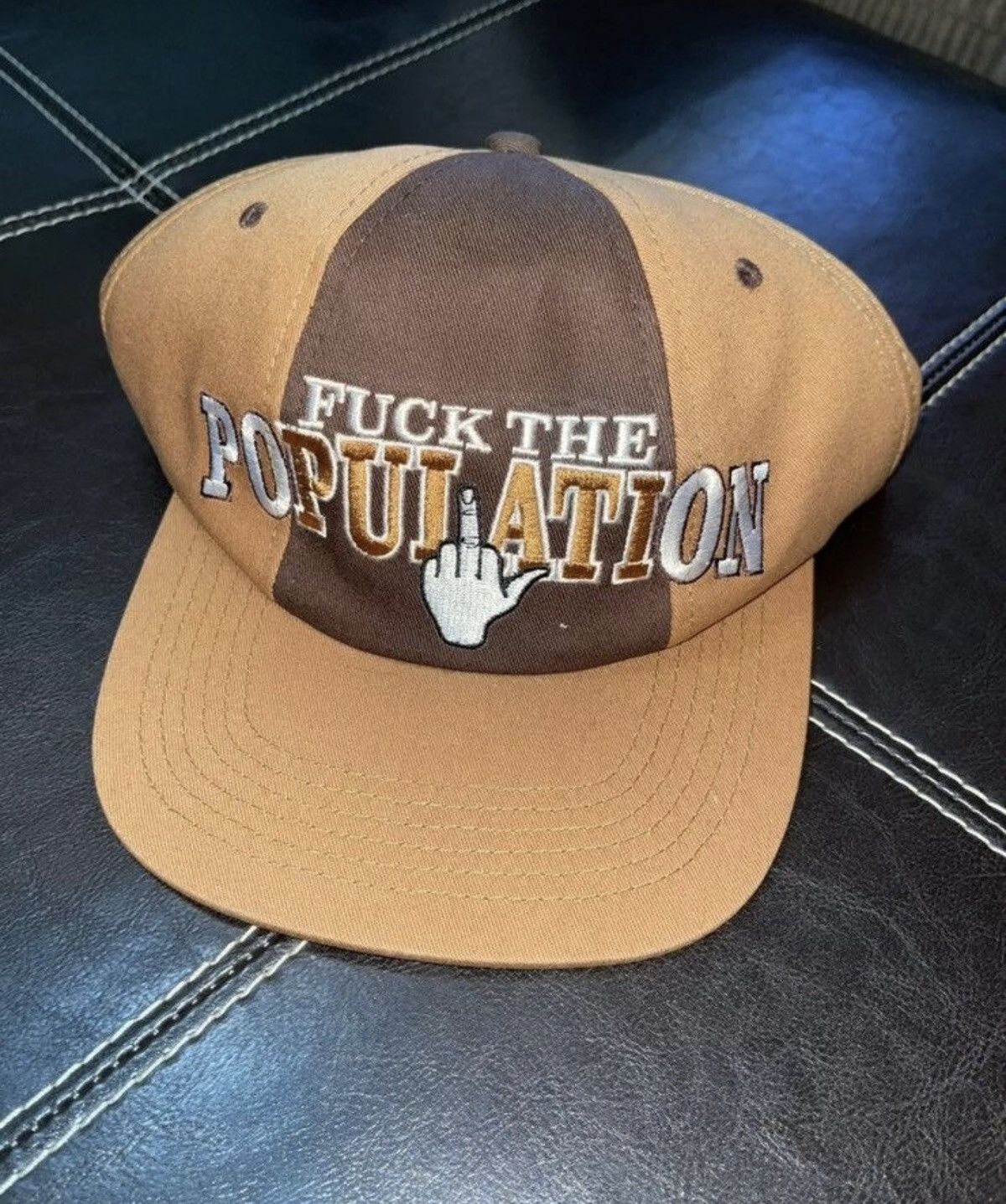Fuck The Population × G59 Records FTP Tri Power 6 Panel Middle Finger SnapBack Size ONE SIZE - 4 Thumbnail
