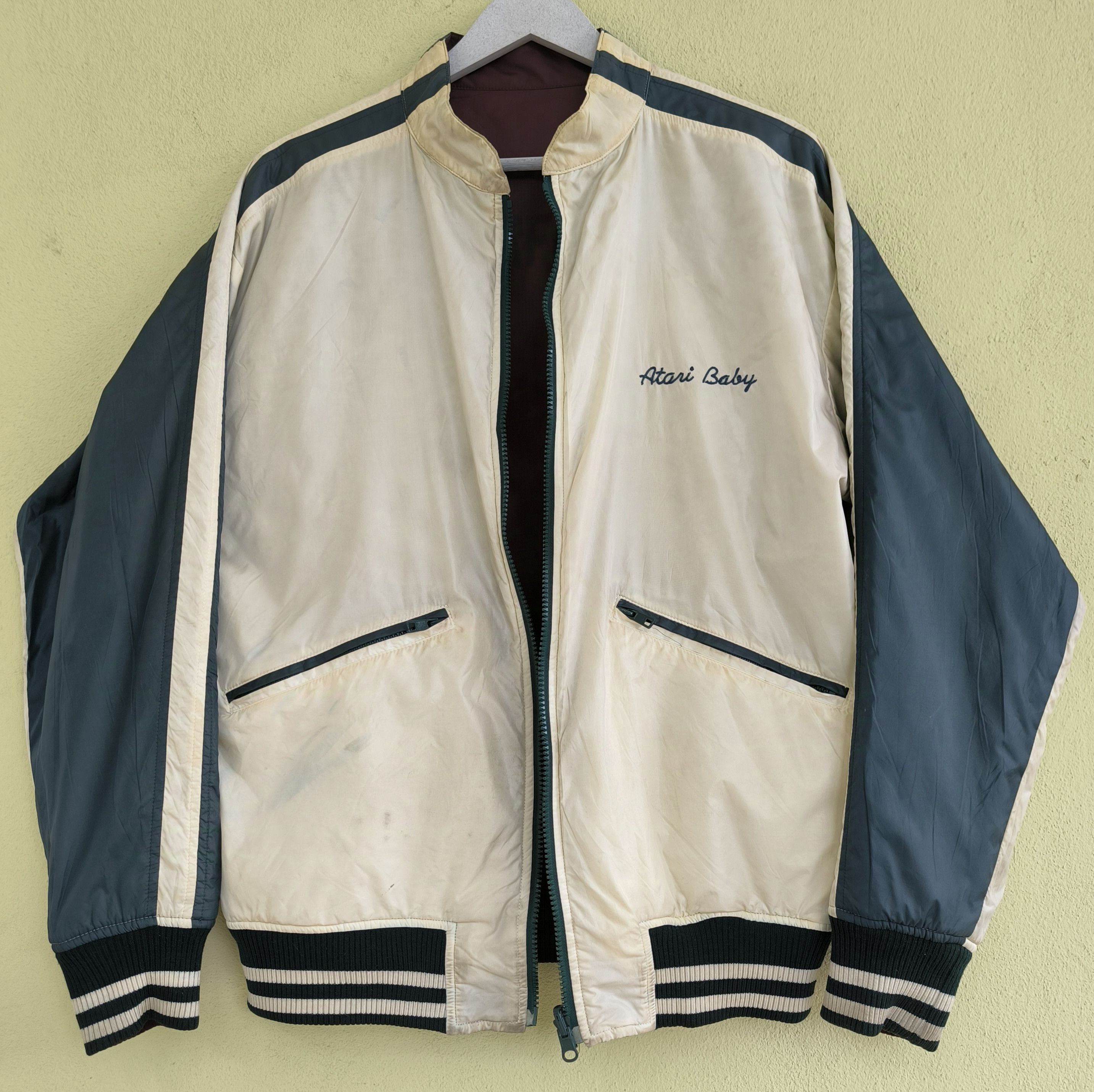 Japanese Brand ROCSTAR by REAL MAD HECTIC reversible nylon bomber jacket Size US L / EU 52-54 / 3 - 9 Thumbnail