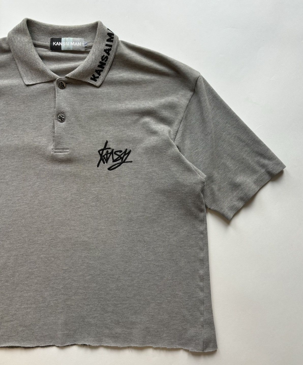 Vintage KANSAI MAN Cropped Logo Polo