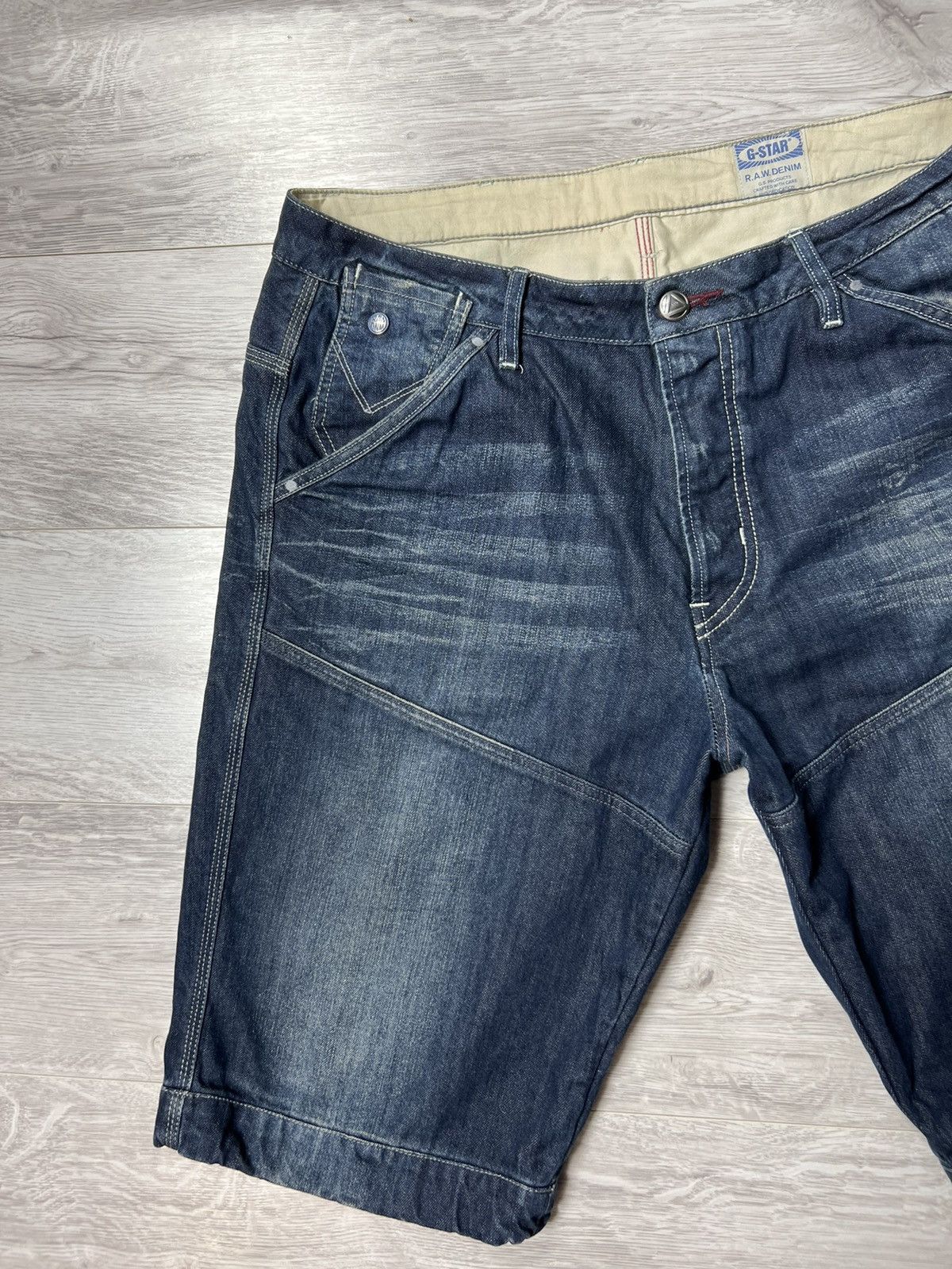 G-Star Vintage G-Star RAW Big Logo Jean Denim Shorts Size US 38 / EU 54 - 11 Thumbnail