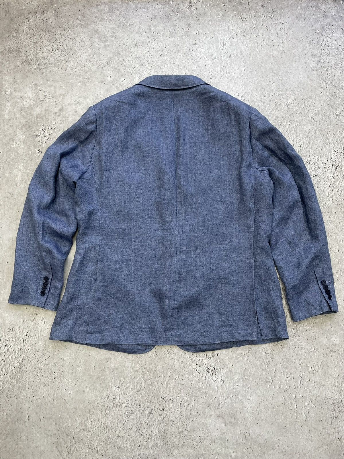 Loro Piana Loro Piana Blue Linen Blazer Jacket Made in Italy Size XL Size 50L - 7 Thumbnail