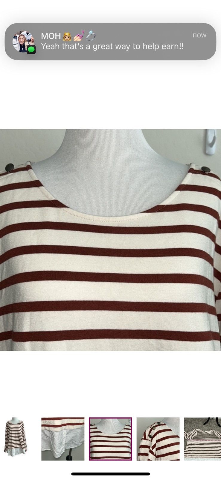 Style & Co Style & co 3x striped layered blouse Size 3XL / US 20-22 - 2 Thumbnail