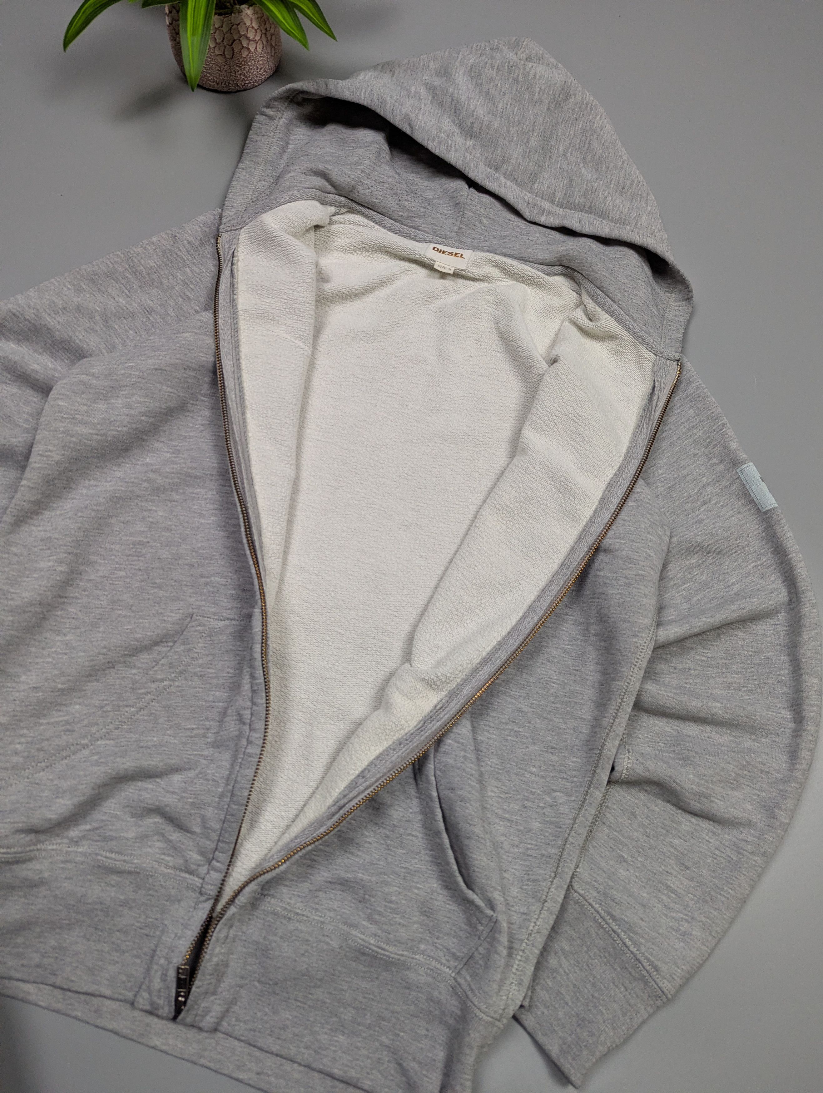 Diesel Diesel Archive Y2K Grey Zip Up Hoodie Minimalist Sleeve Size US M / EU 48-50 / 2 - 9 Thumbnail