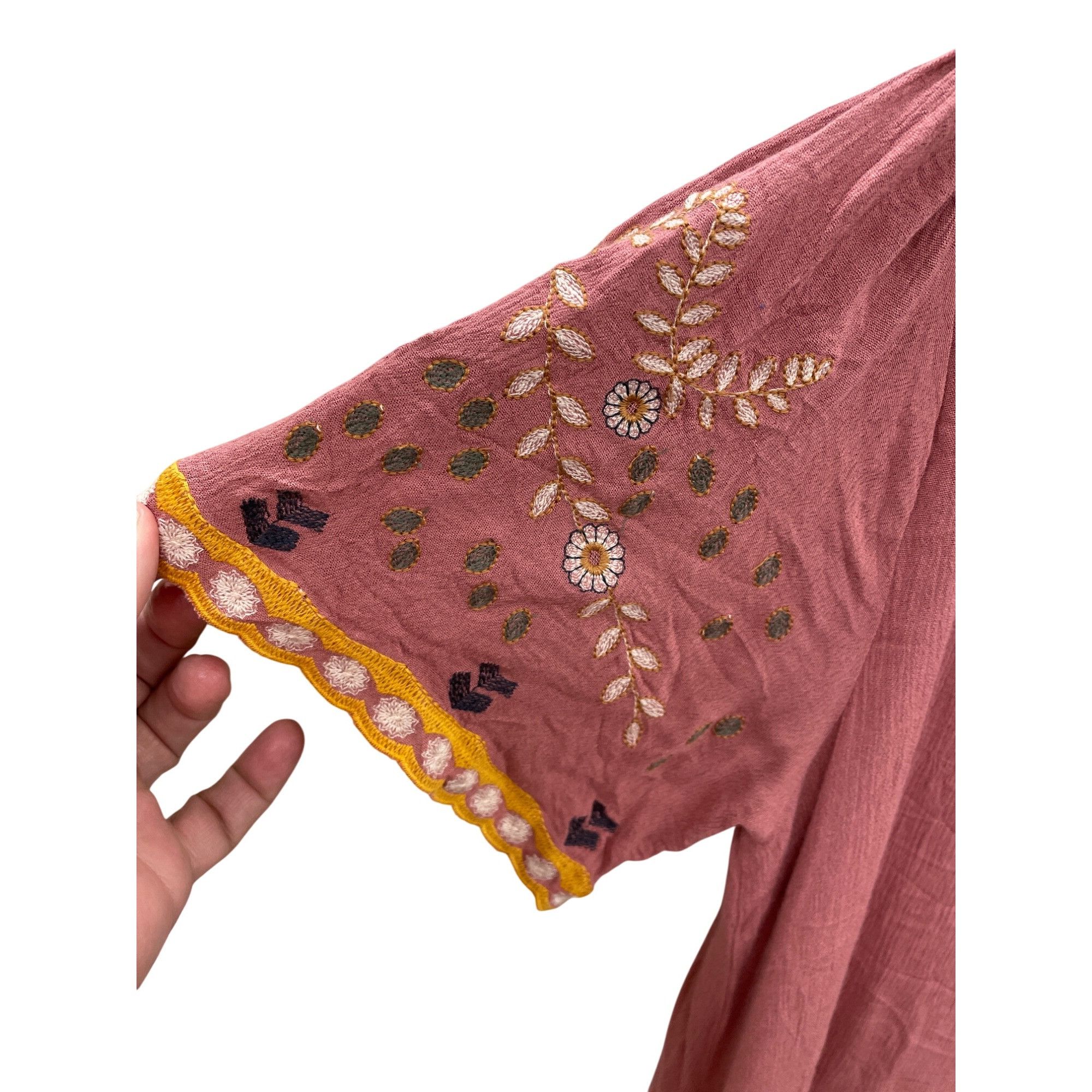 Other Mello Day womans coral Embroidered Rayon Bohemian Dress Size Size M / US 6-8 / IT 42-44 - 11 Thumbnail