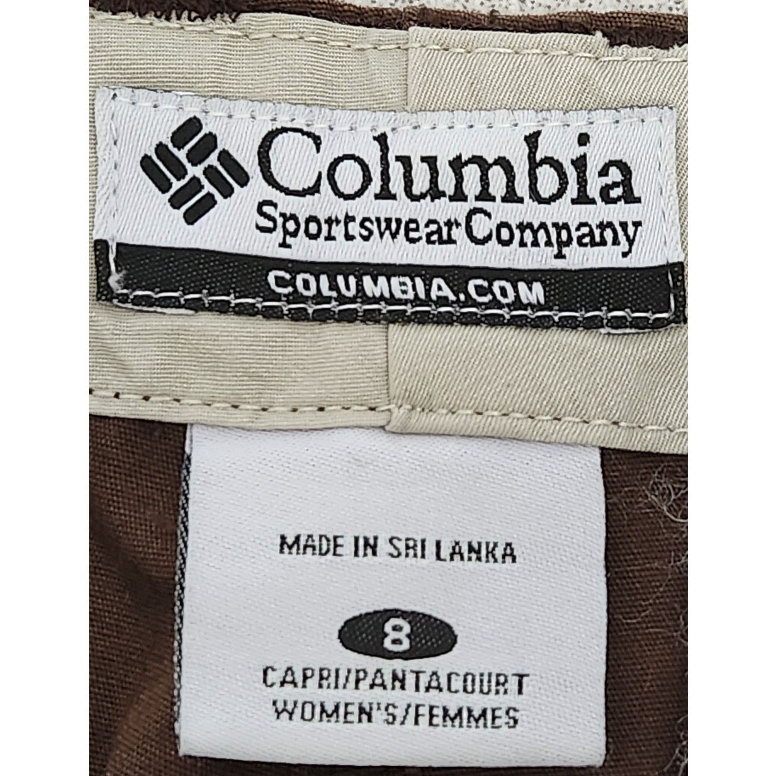 Columbia Columbia Brown Slashed Pockets Cropped Pants 8 Lightweight Size 30" / US 8 / IT 44 - 4 Thumbnail