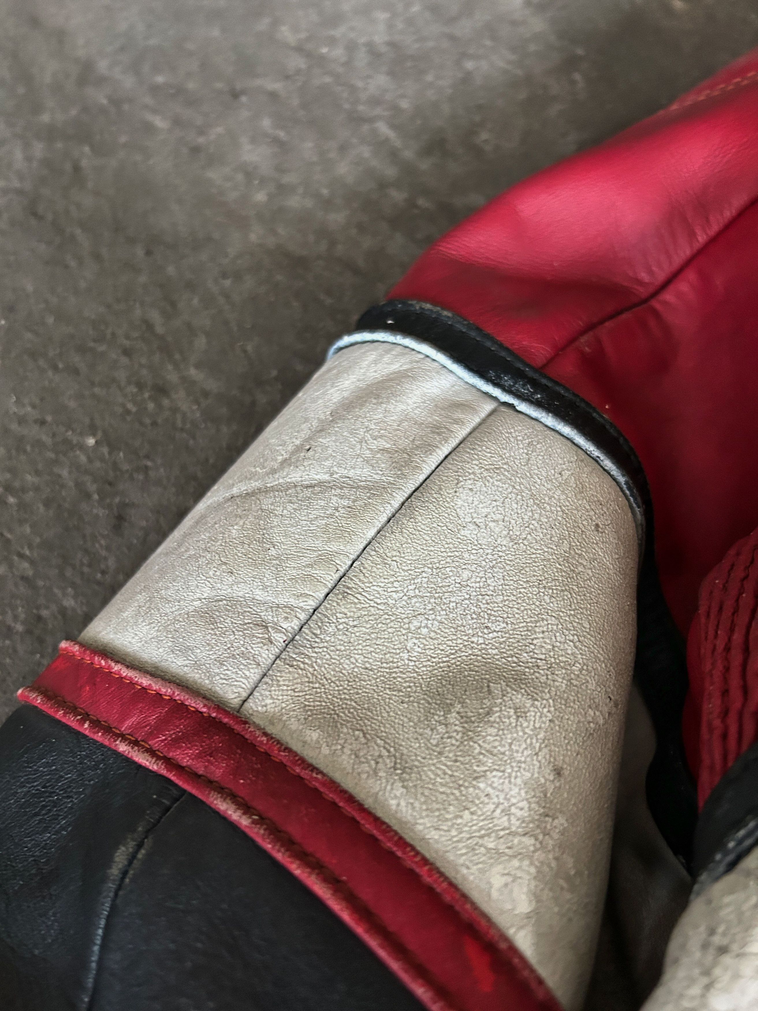 Vintage Vintage Red Black Leather Motorcycle Racing Jacket Biker Size US M / EU 48-50 / 2 - 11 Thumbnail