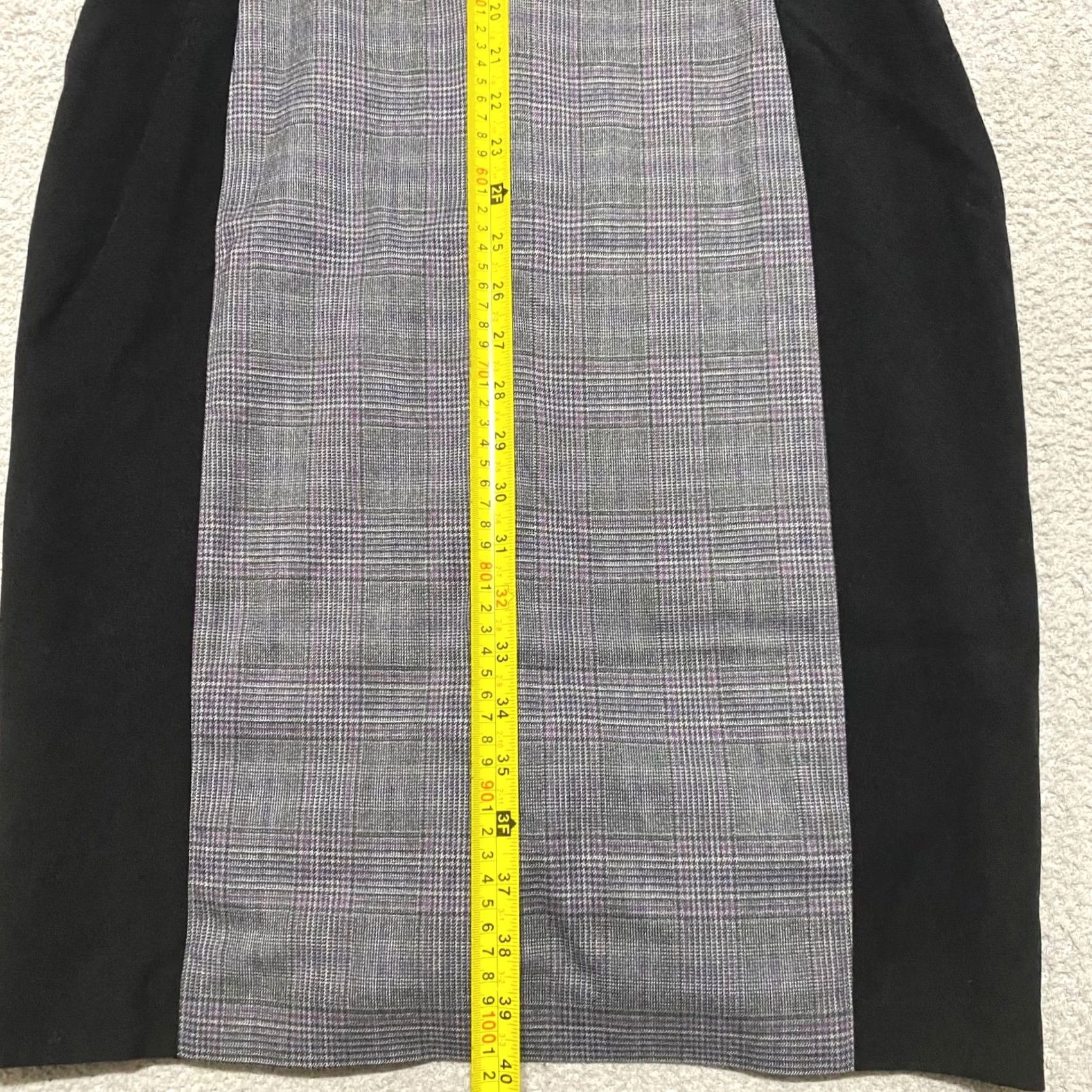 White House Black Market White House Black Market Womens Dress Gray Plaid Sheath V-Neck Sleeveless Size 10 Size L / US 10 / IT 46 - 6 Thumbnail