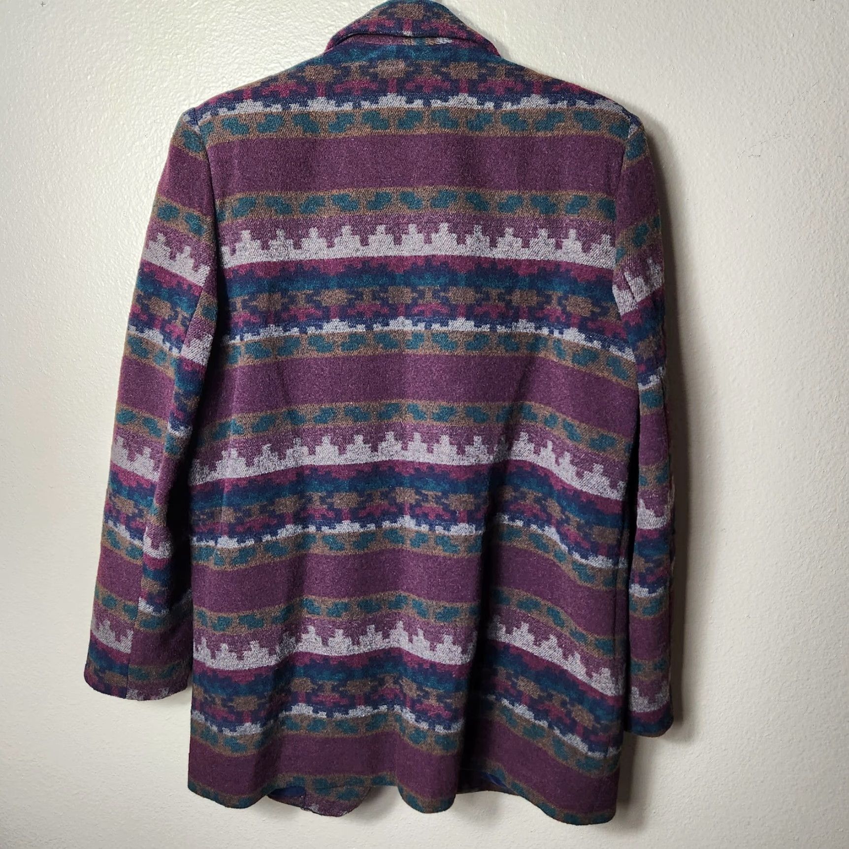 Vintage VINTAGE Braetan Southwestern Aztec Wool Blend One Button Blazer-Size L Womens Blazer Size L / US 10 / IT 46 - 5 Thumbnail