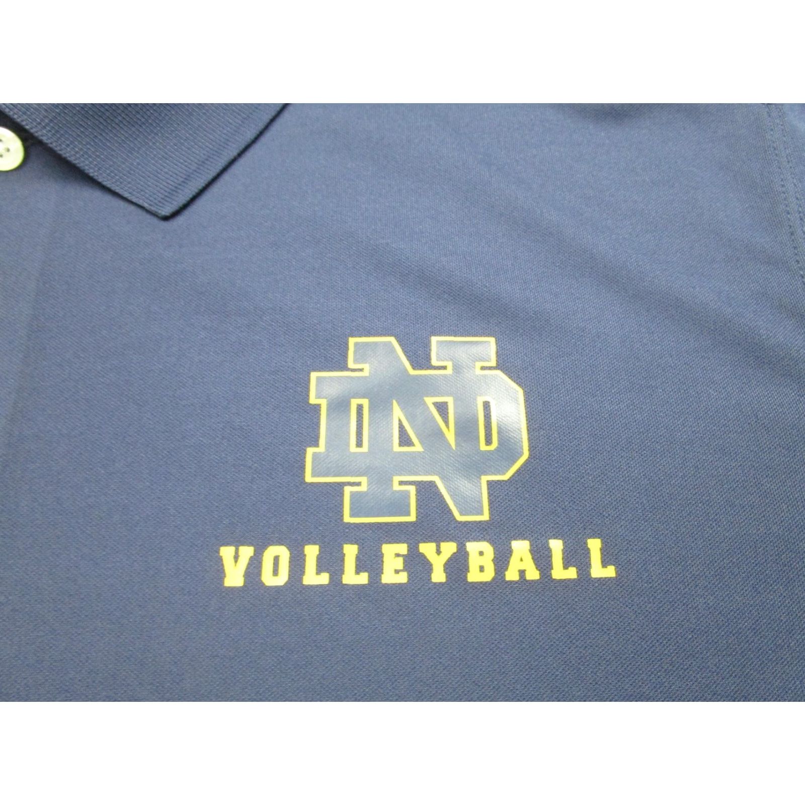 Vintage Notre Dame Volleyball Shirt Mens Large Blue Sport Tek Polo Performance Athletic Size US L / EU 52-54 / 3 - 4 Thumbnail