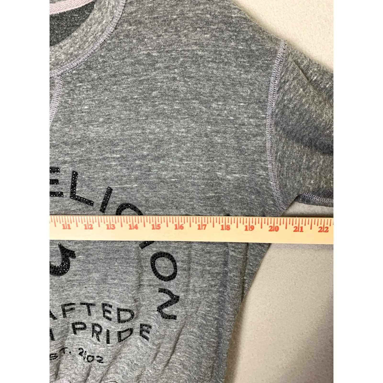 True Religion True Religion Sweatshirt Womans Size Small Gray Y2K Minimalist Bejeweled Size S / US 4 / IT 40 - 7 Thumbnail