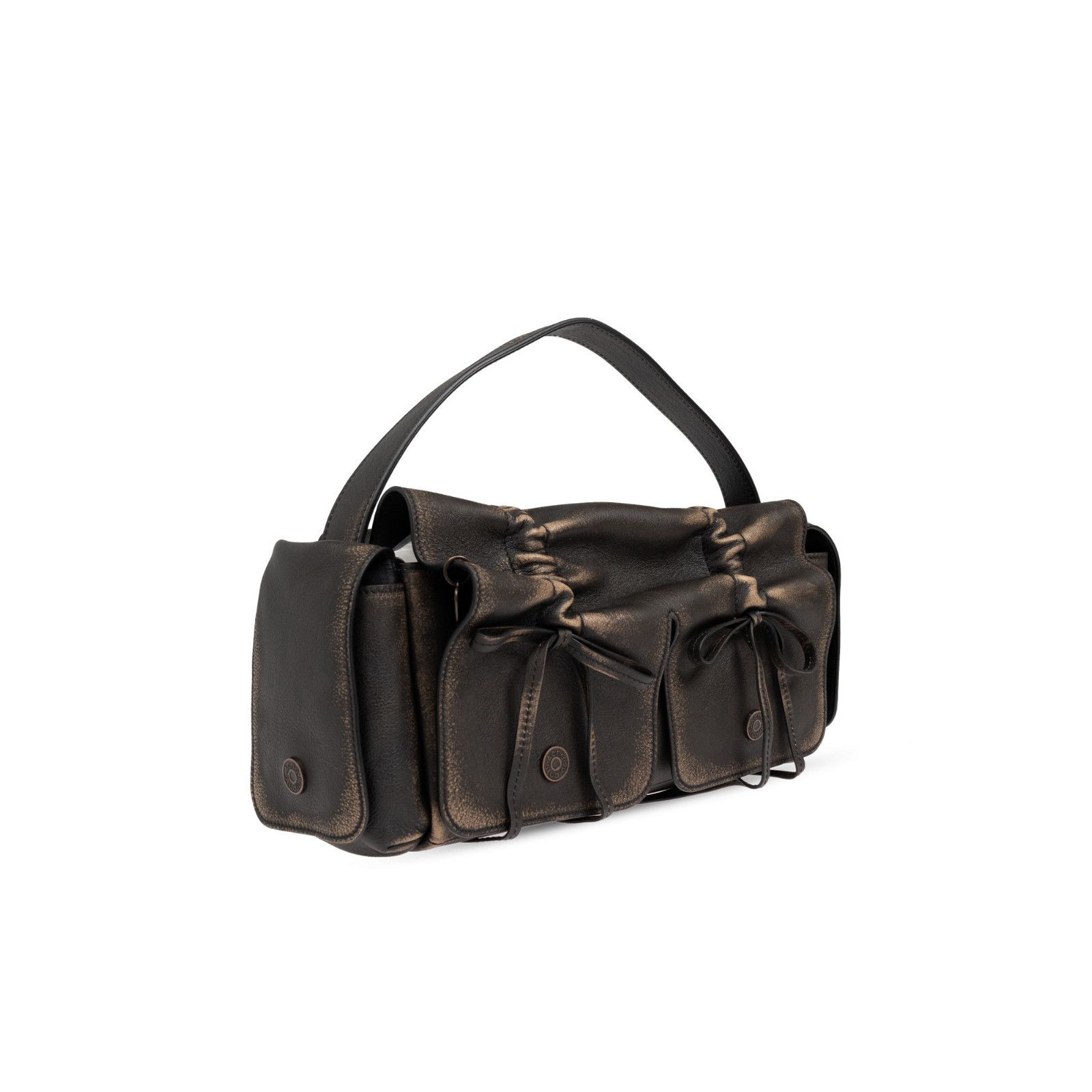 Acne Studios ACNE STUDIOS Multipocket Washed Brown Leather Shoulder Bag N Size ONE SIZE - 3 Thumbnail