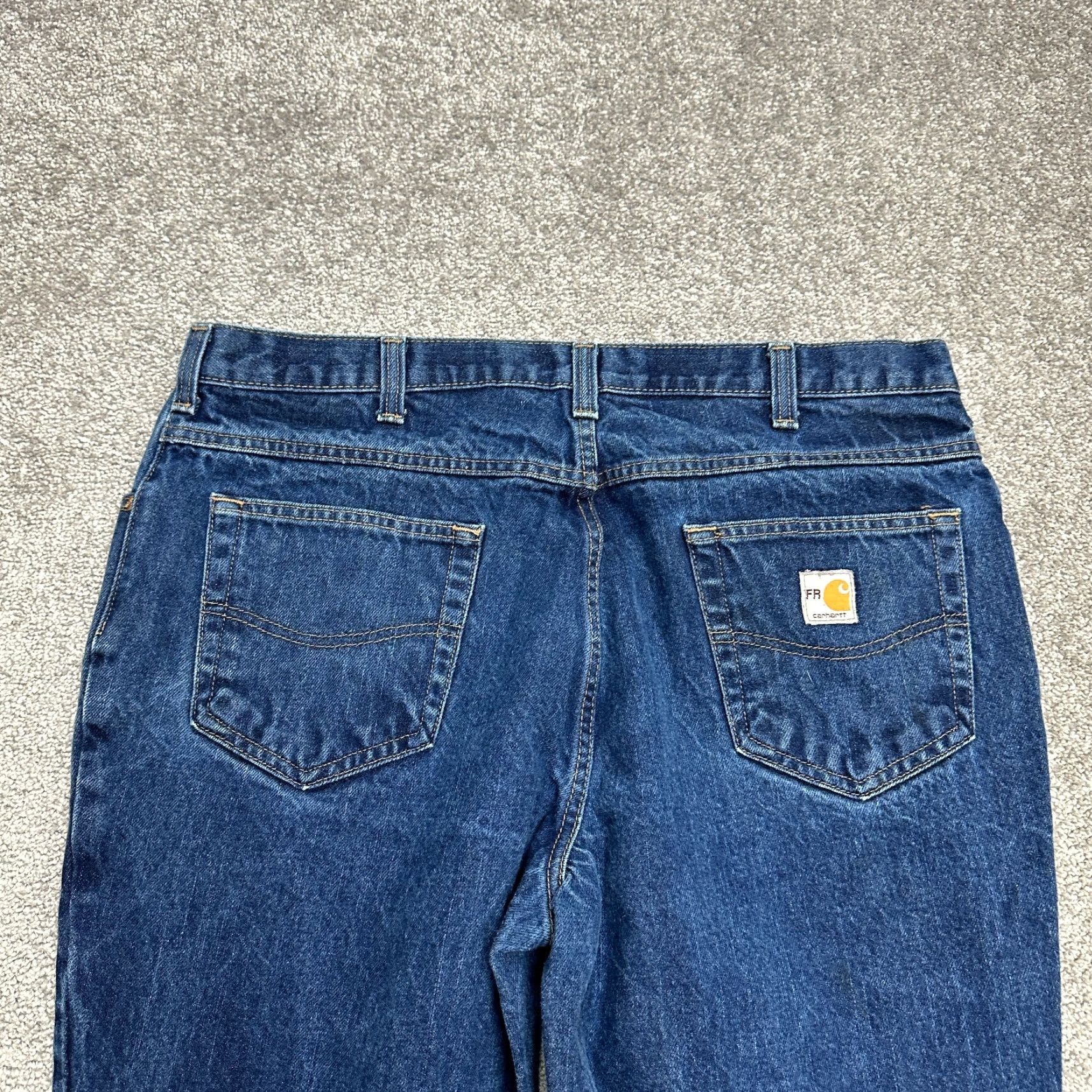Carhartt Carhartt Jeans Men 38x30 Blue Dark Wash Straight Leg Fire Resistant Casual Men Size US 38 / EU 54 - 4 Thumbnail