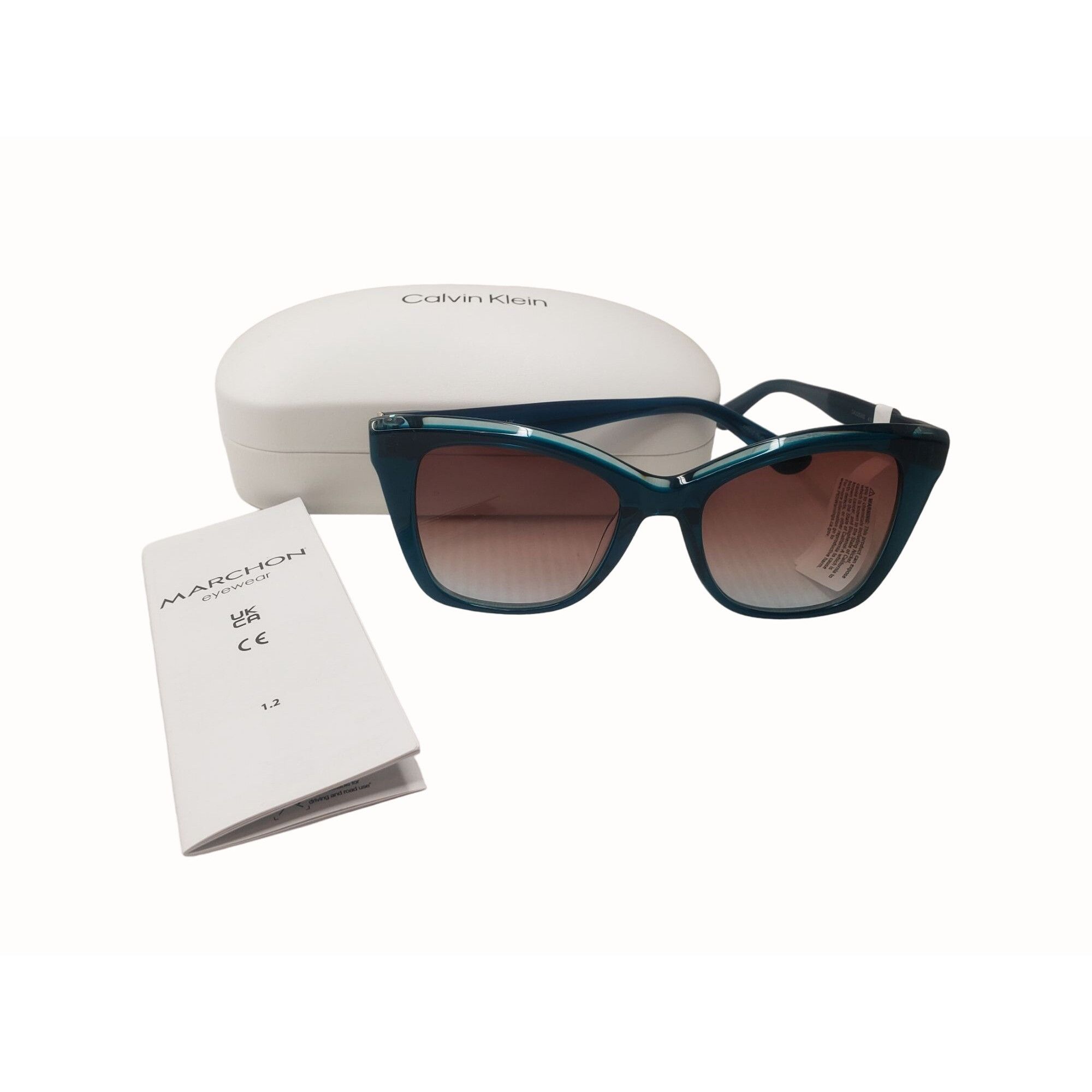 Calvin Klein Calvin Klein Women's Rectangular Sunglasses Blue Ck22530s Size ONE SIZE - 2 Thumbnail