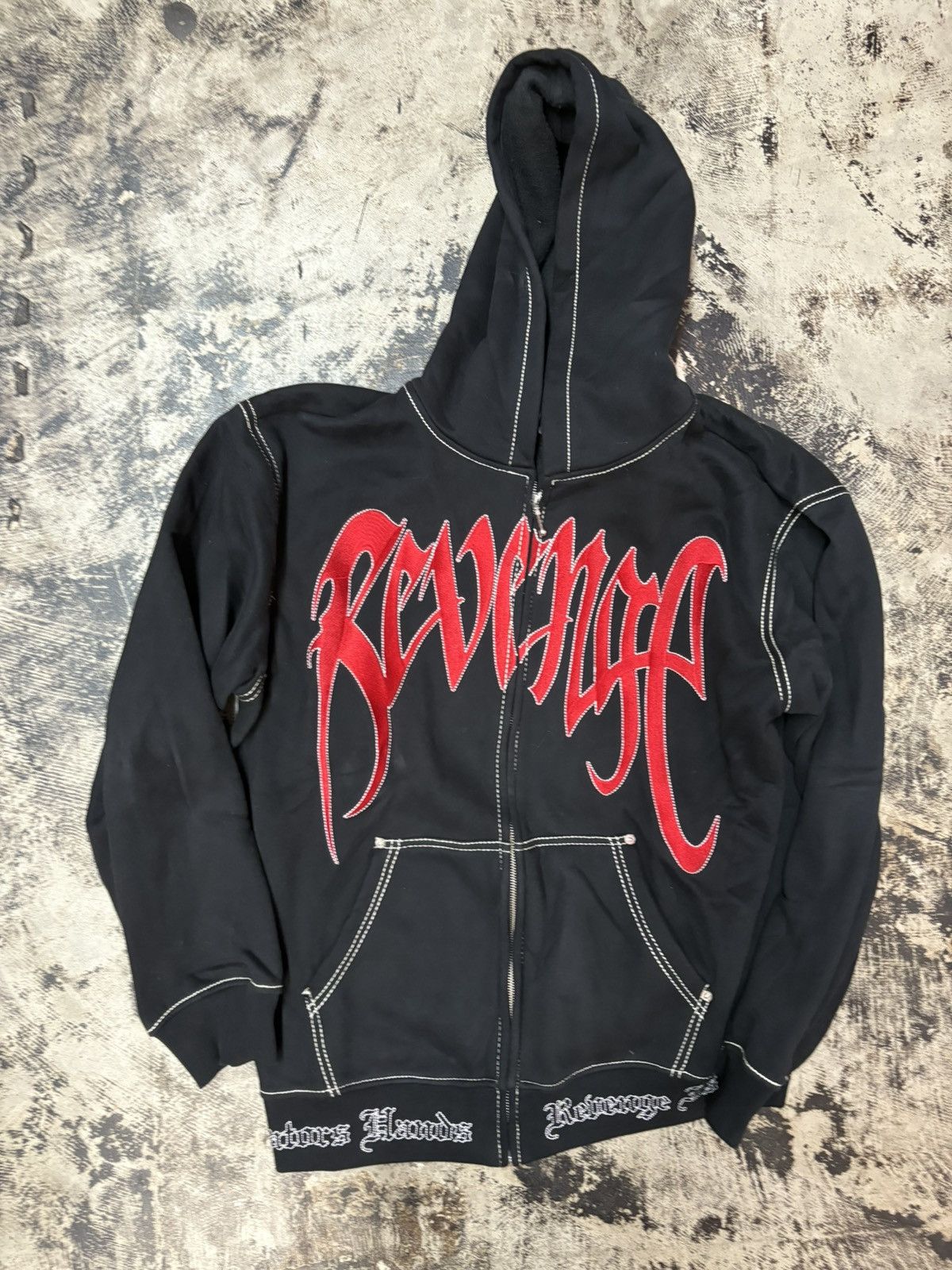 Revenge Revenge BLACK/RED CONTRAST STITCH ZIP XXL Size US XXL / EU 58 / 5 - 1 Thumbnail