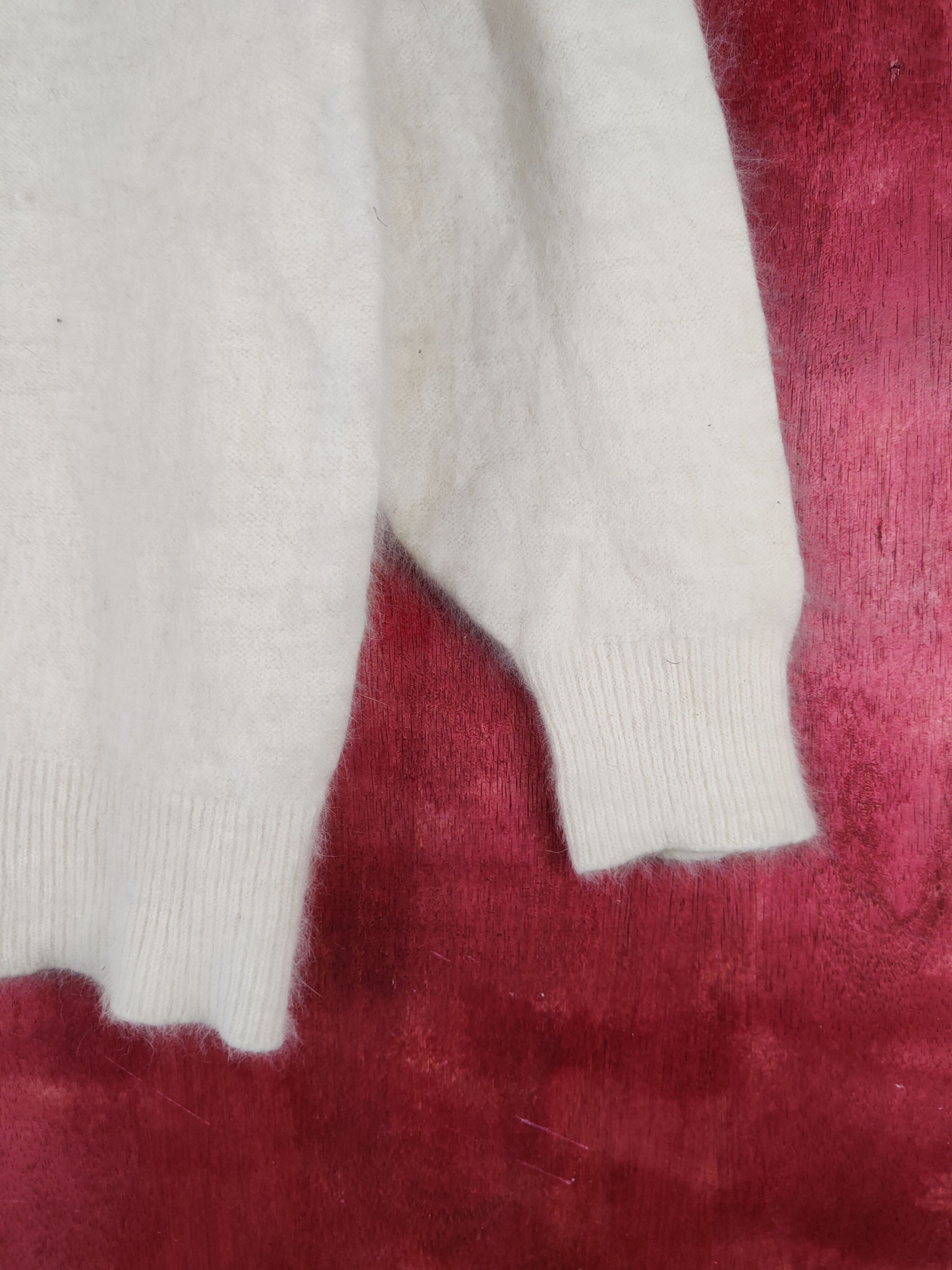 Homespun Knitwear Bonne Grand Cream Shag Shaggy Fur Mohair Knitwear #S2066 Size M / US 6-8 / IT 42-44 - 7 Thumbnail