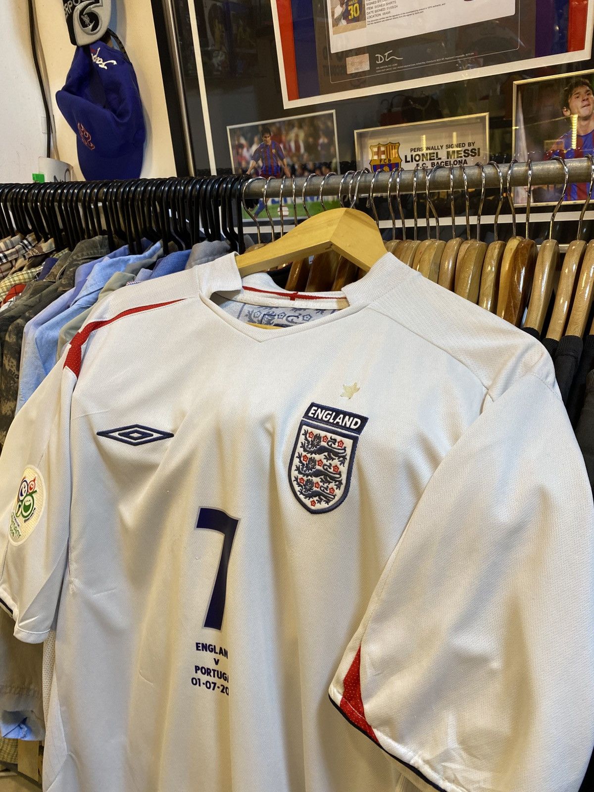 Umbro Vintage Y2K England Football Team Home Kit BECKHAM 7 Size US XXL / EU 58 / 5 - 4 Thumbnail