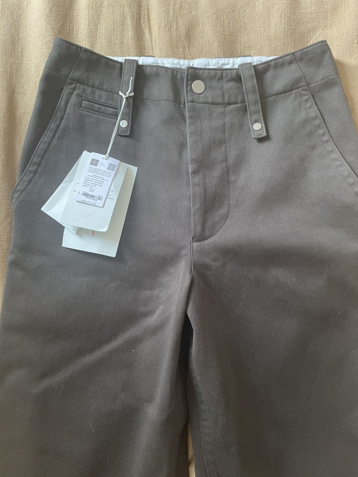 Burberry BRAND NEW BURBERRY COTTON TROUSERS XS OTTER Size US 29 - 3 Thumbnail