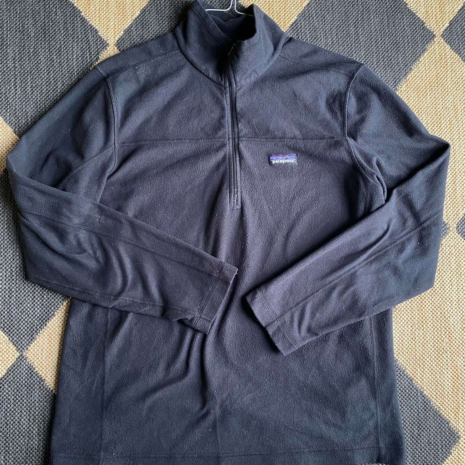 Patagonia Men's $70 Patagonia Micro D® Fleece Pullover Black Large GUC Size US L / EU 52-54 / 3 - 2 Thumbnail