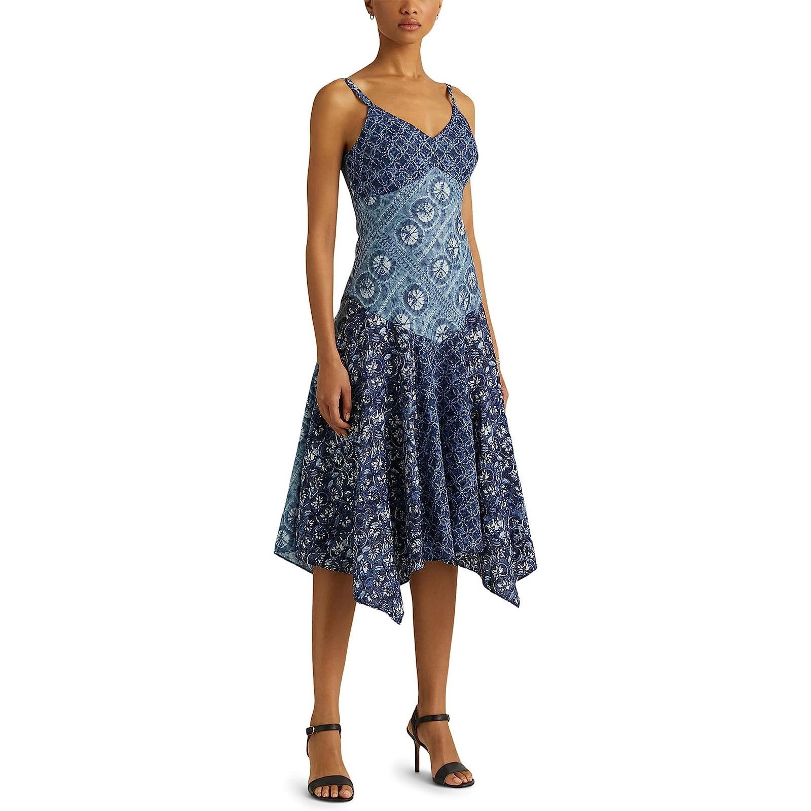 Ralph Lauren Lauren Ralph Lauren Women Linen Patchwork Midi Dress Size 12 Size XL / US 12-14 / IT 48-50 - 1 Thumbnail