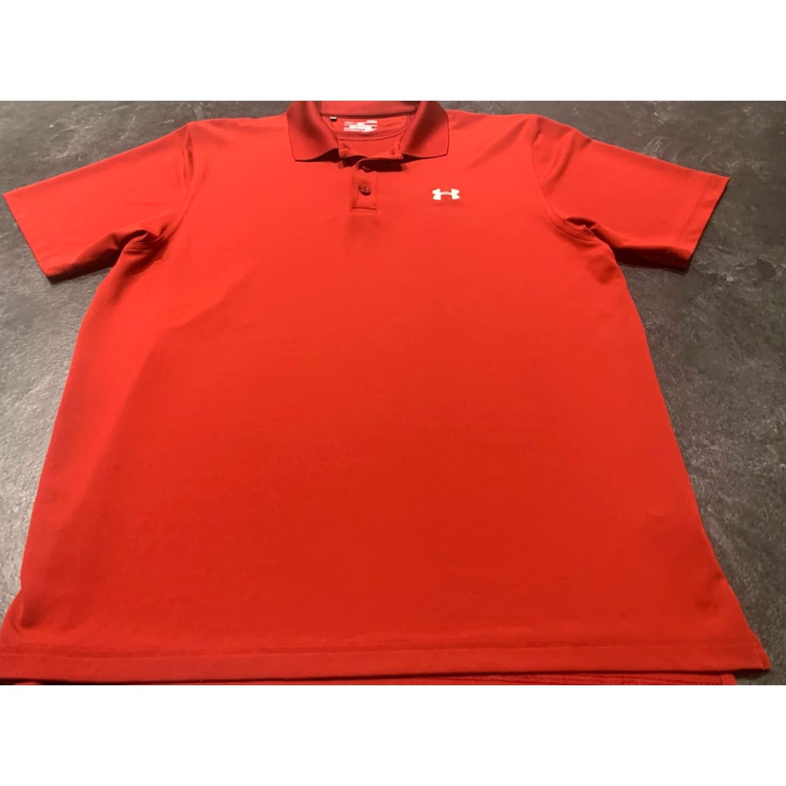 Under Armour Under Armour Golf Polo Shirt Large Red Short Sleeve Activewear Mens Regular Fit Size US L / EU 52-54 / 3 - 2 Thumbnail