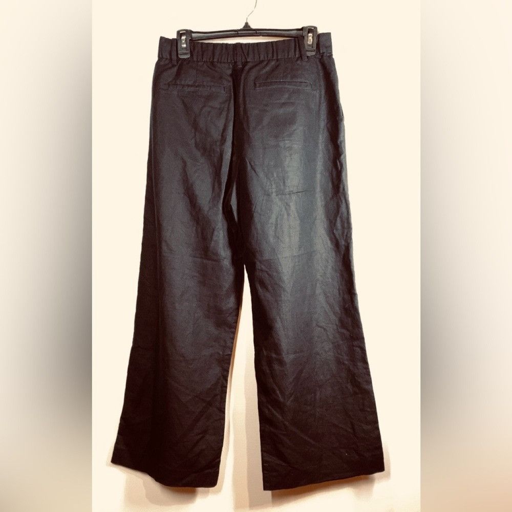 Gap GAP sz 4 Petite 365 High Rise Black Linen Blend Wide Leg Tro Size 26" / US 2 / IT 38 - 5 Thumbnail