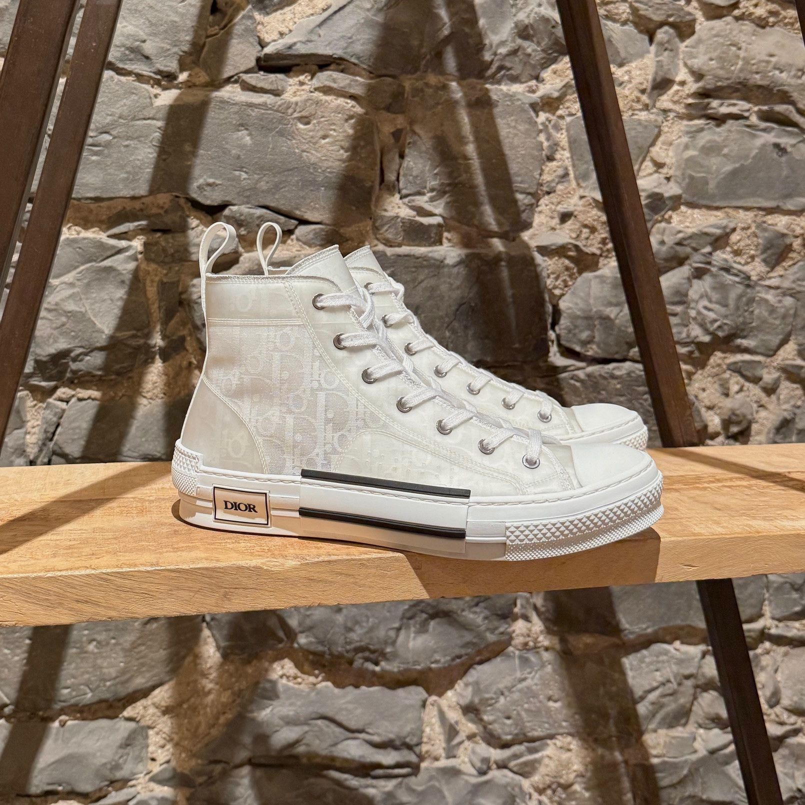 Dior Dior B23 White Transparent Oblique High-top Sneakers Size US 9 / EU 42 - 1 Thumbnail