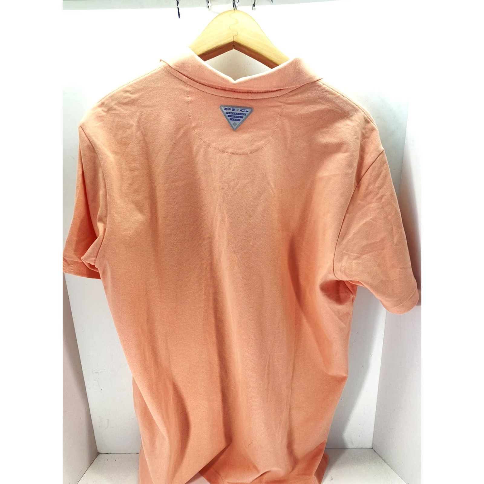 Vintage Columbia Polo Shirt Men L Short Sleeve Button Knit Coral Salmon Pink PFG Size US L / EU 52-54 / 3 - 7 Thumbnail