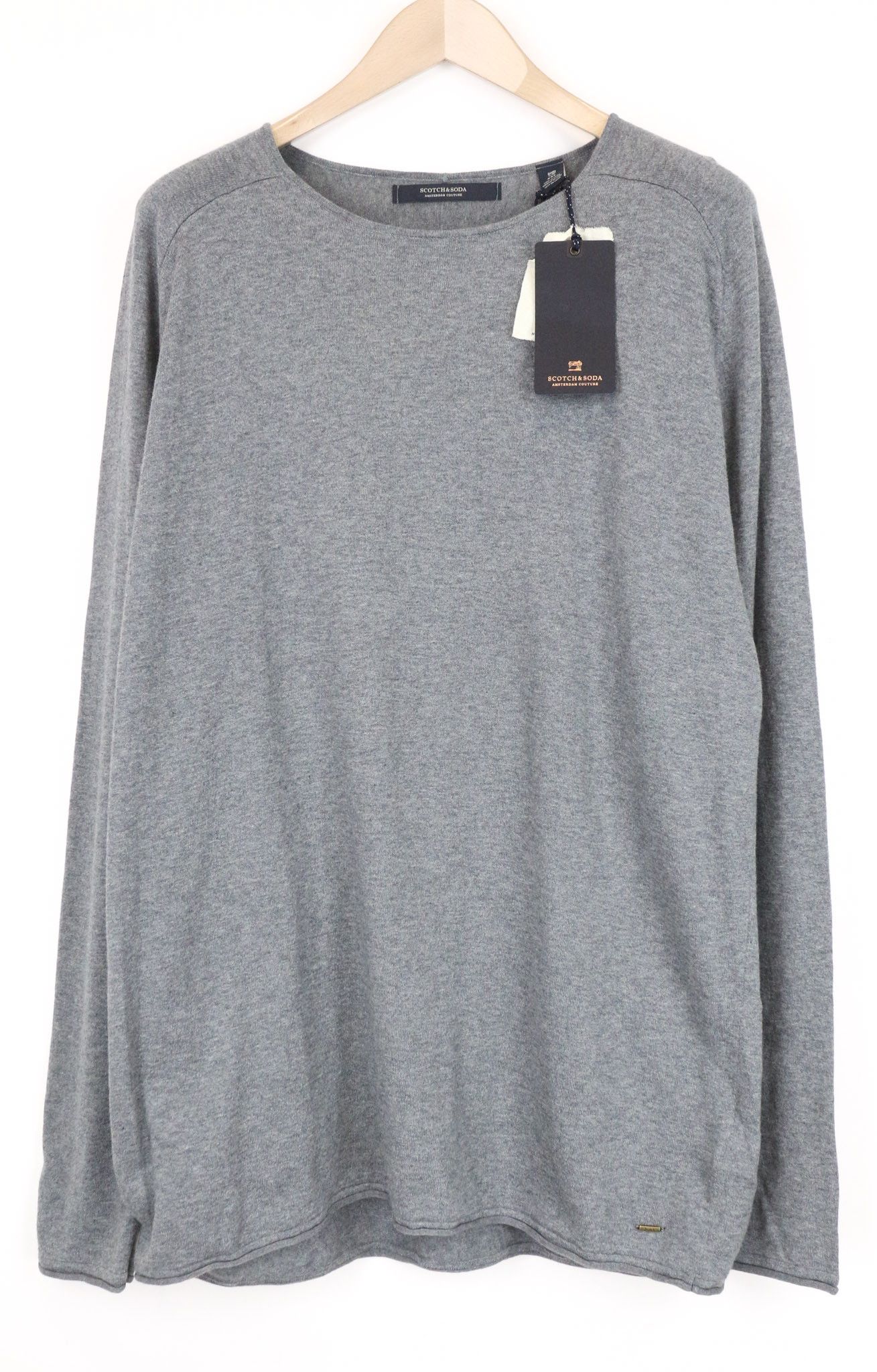 Scotch & Soda AMS COUTURE 2XL Grey Cotton Cashmere Sweatshirt 75177 Size US XXL / EU 58 / 5 - 1 Thumbnail