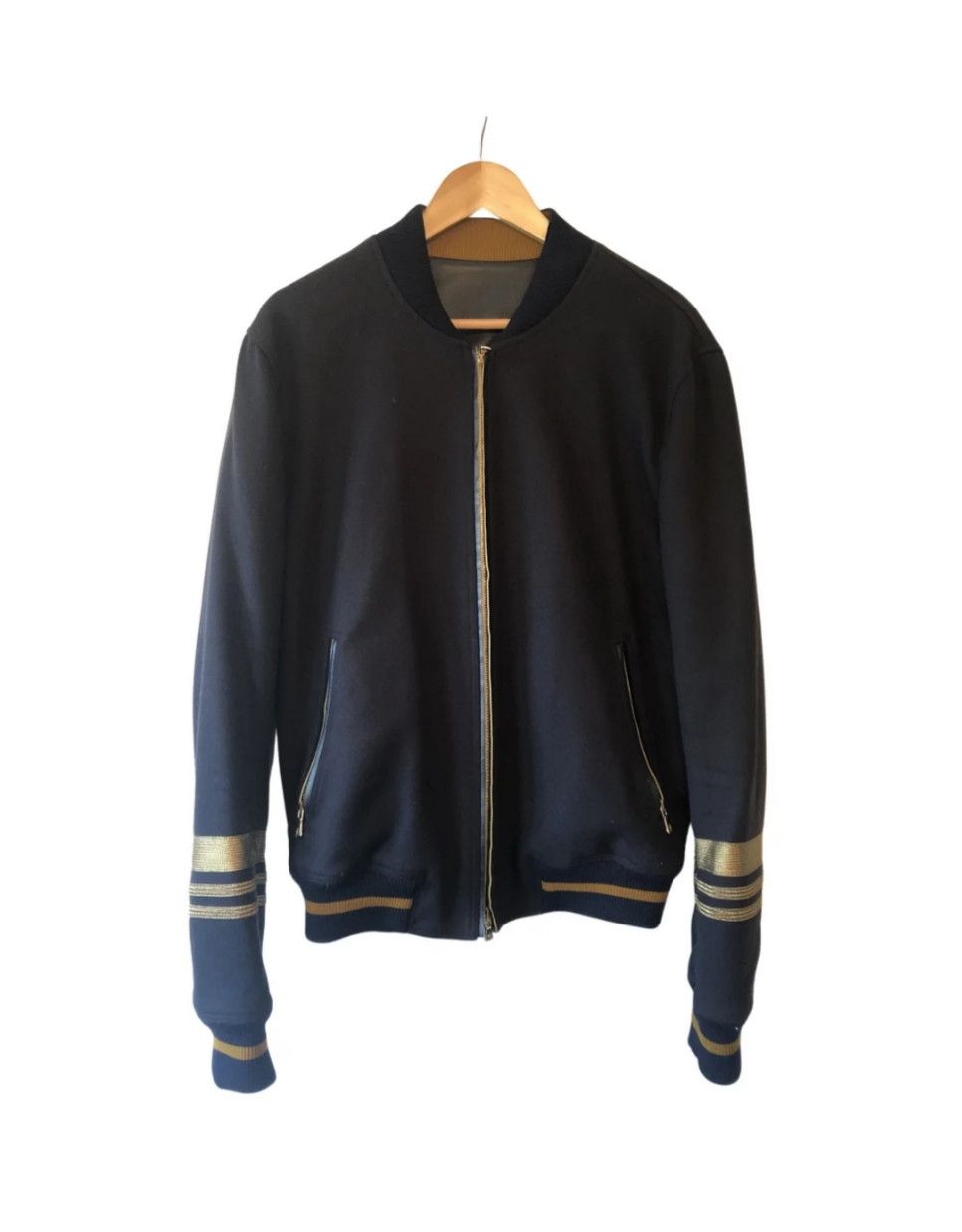 Dolce & Gabbana Men's Dolce & Gabbana Virgin Wool Blend Navy Jacket IT50 Size US M / EU 48-50 / 2 - 1 Thumbnail